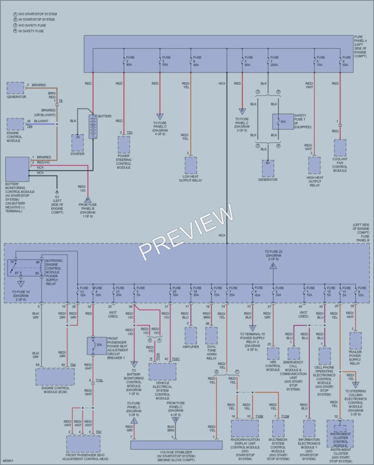 2015 Volkswagen Tiguan Power Distribution wiring diagram preview