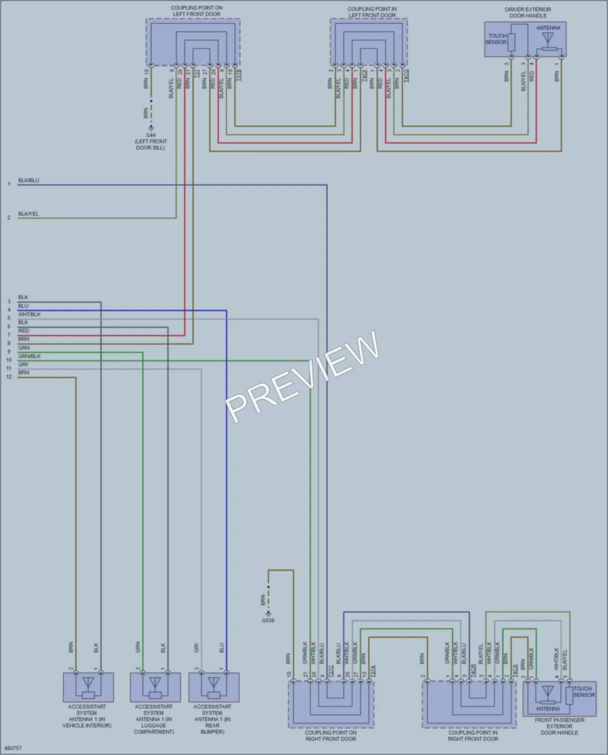 2015 Volkswagen eGolf Anti Theft wiring diagram preview