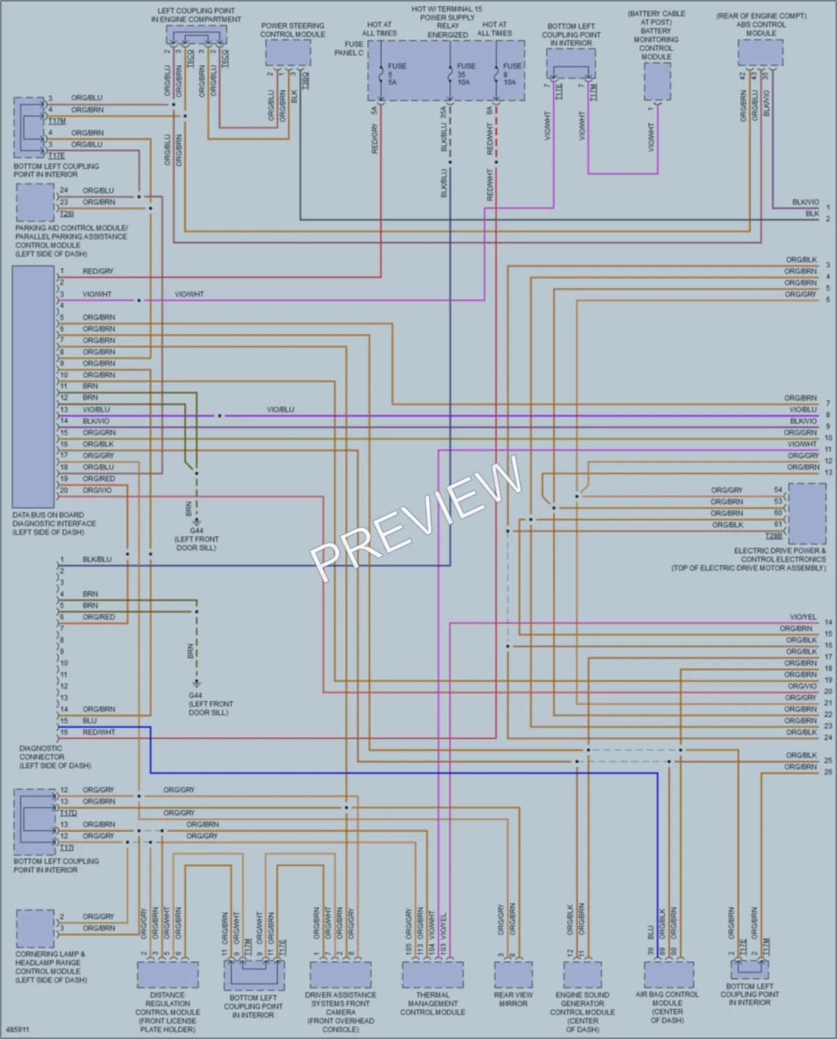 2015 Volkswagen eGolf Computer Data Lines wiring diagram preview