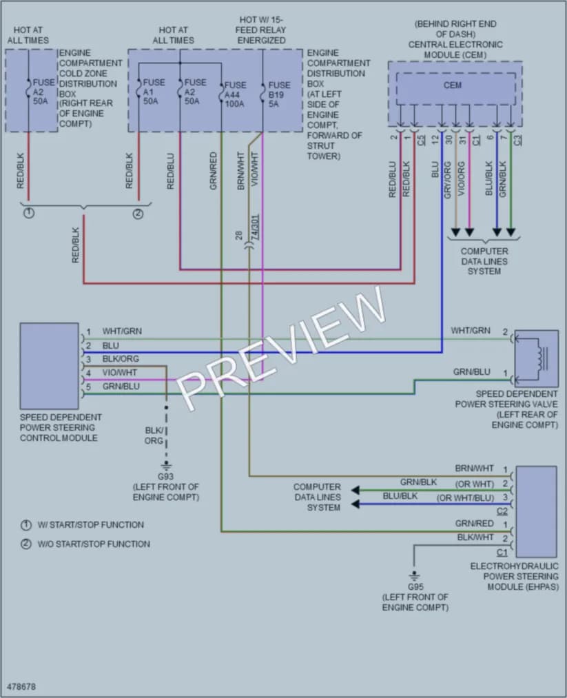 2015 Volvo S80 Electronic Power Steering wiring diagram preview