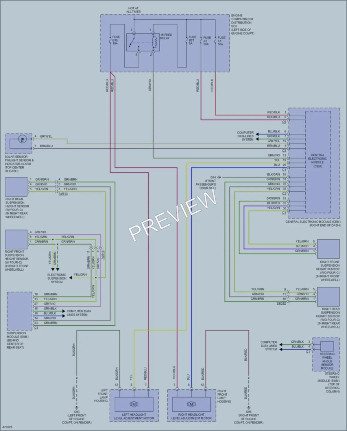 2015 Volvo V60 Headlights wiring diagram preview