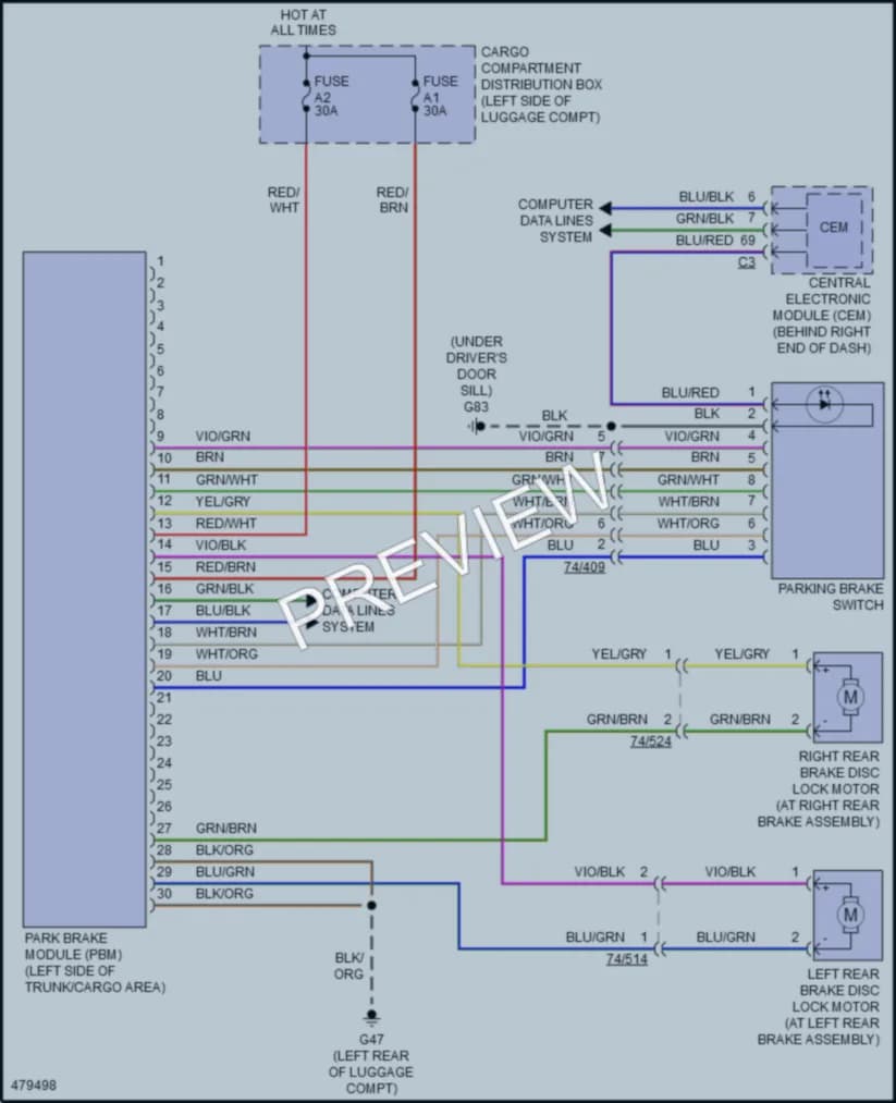 2015 Volvo XC70 Shift Interlock wiring diagram preview