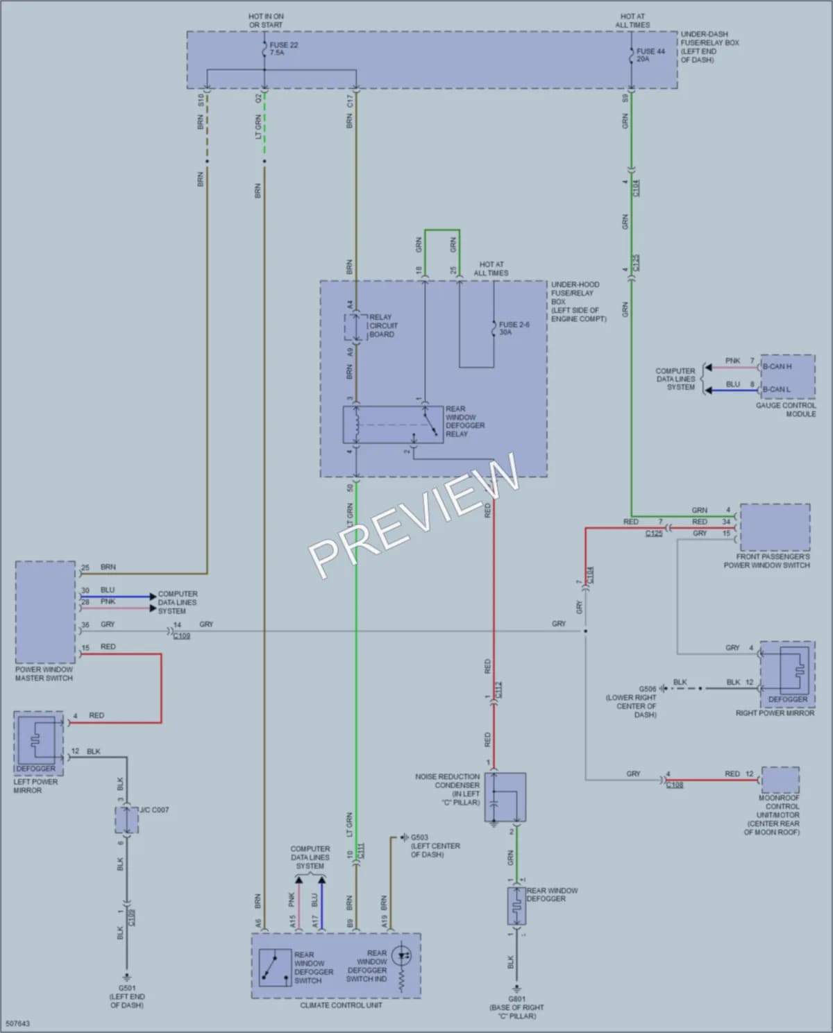 2016 Acura ILX Defoggers wiring diagram preview