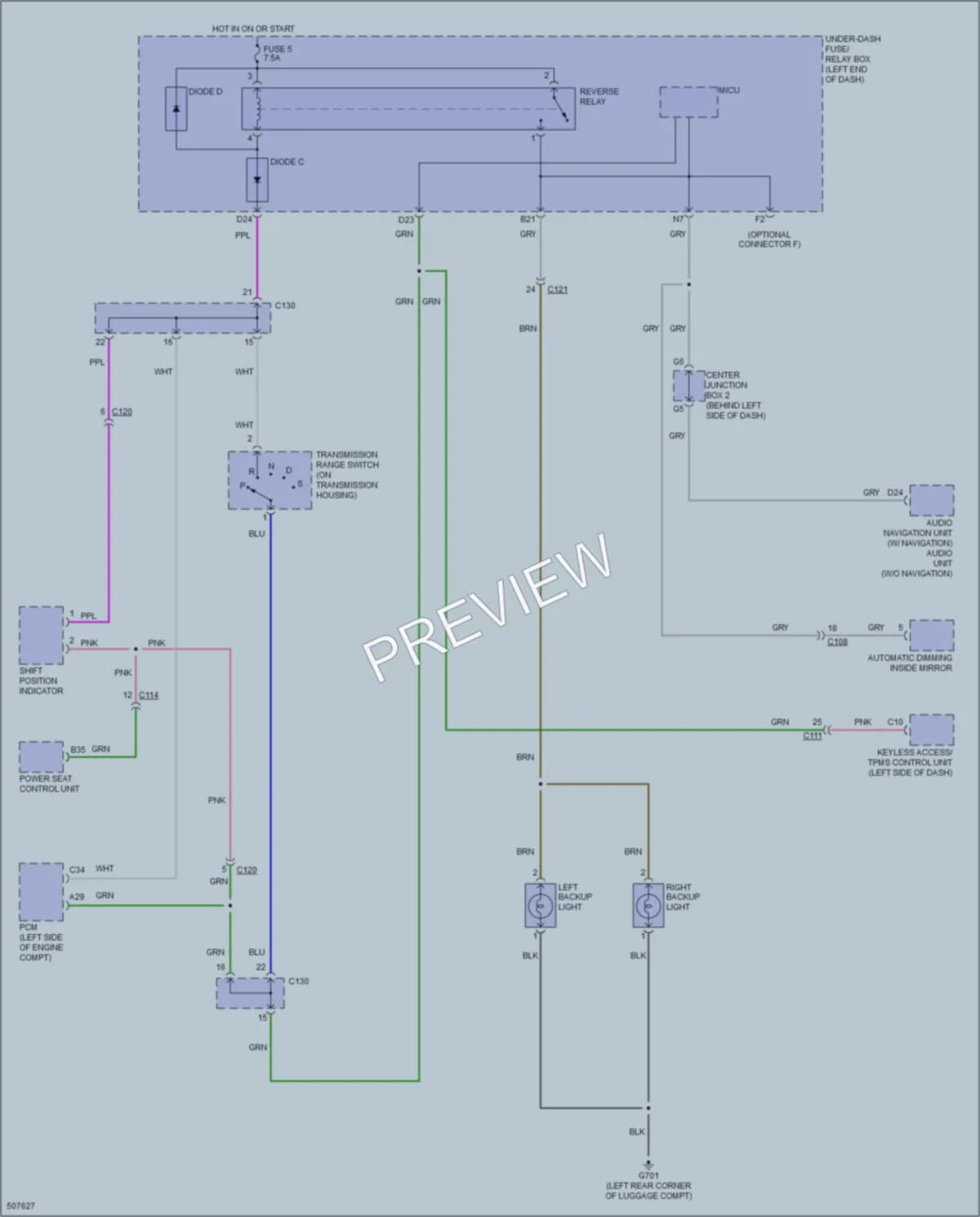 2016 Acura ILX Exterior Lights wiring diagram preview