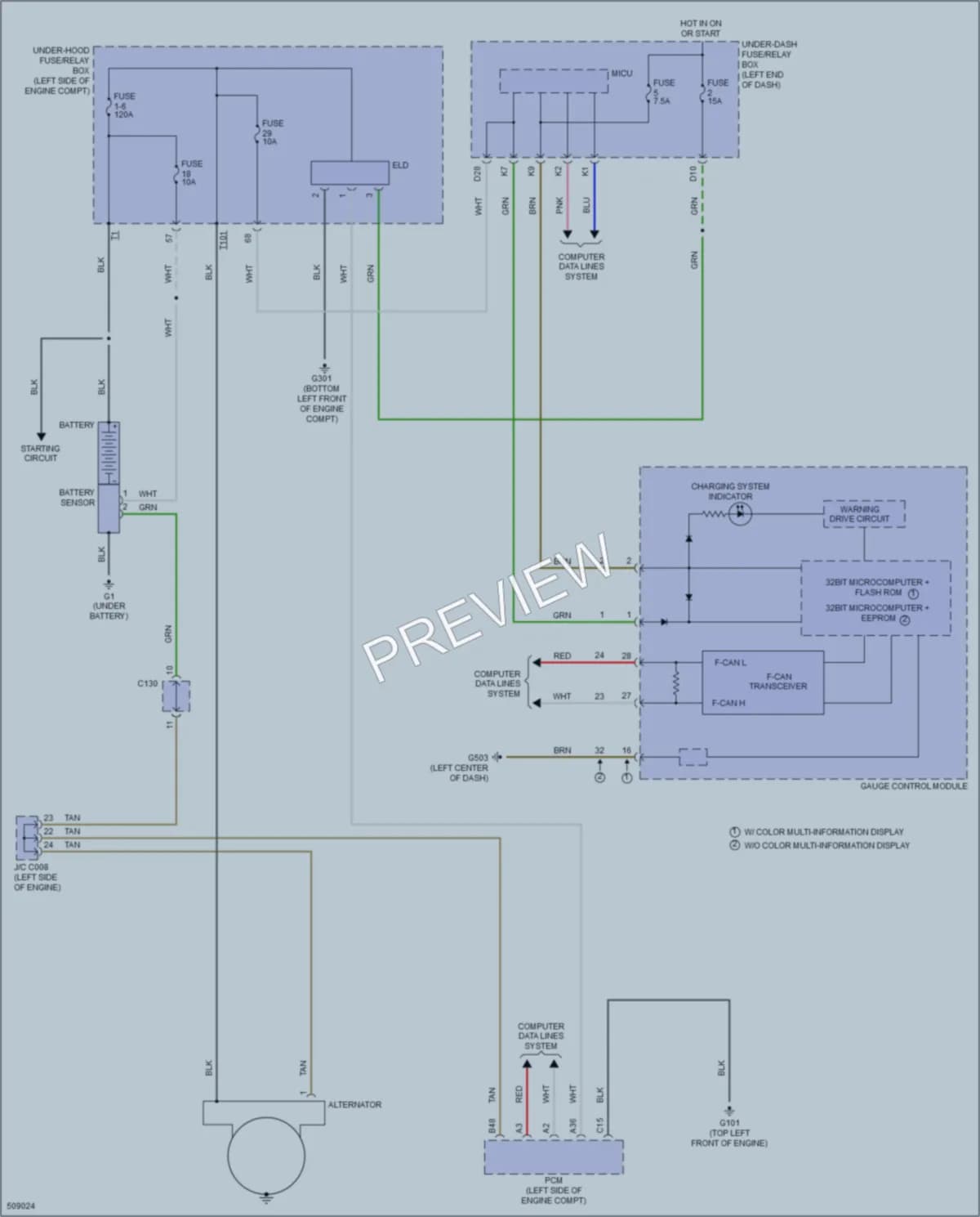 2016 Acura ILX Starting Charging wiring diagram preview