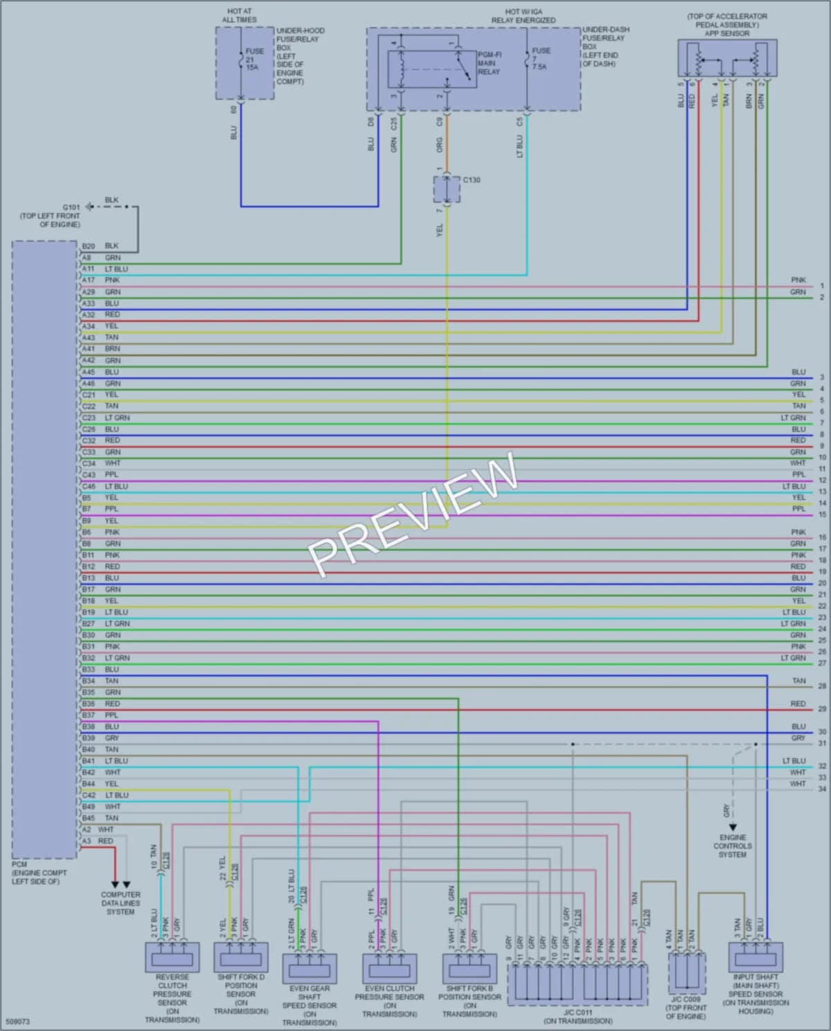 2016 Acura ILX Transmission wiring diagram preview