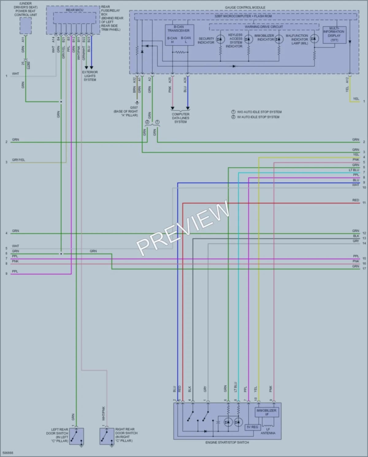 2016 Acura MDX Anti Theft wiring diagram preview