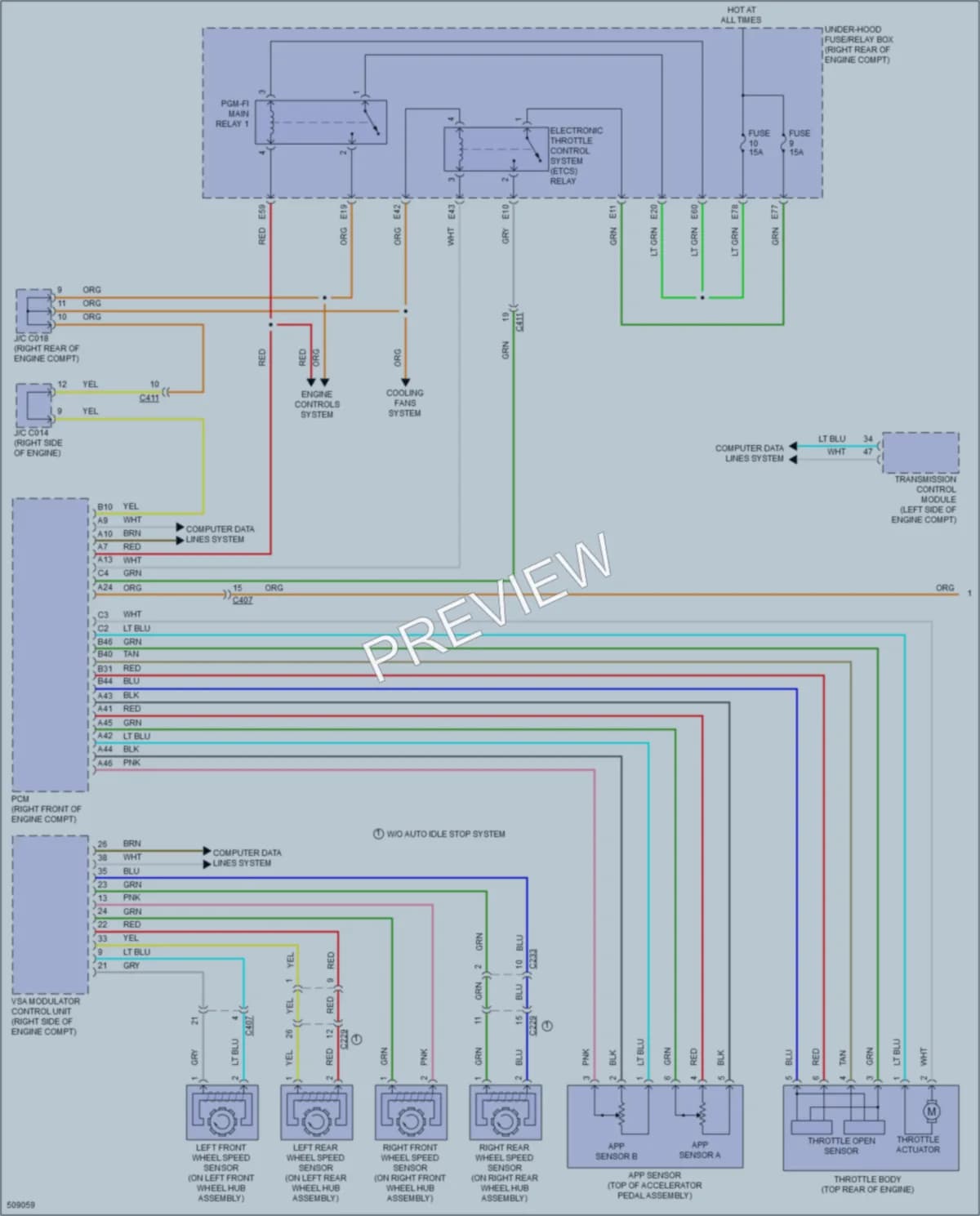 2016 Acura MDX Cruise Control wiring diagram preview