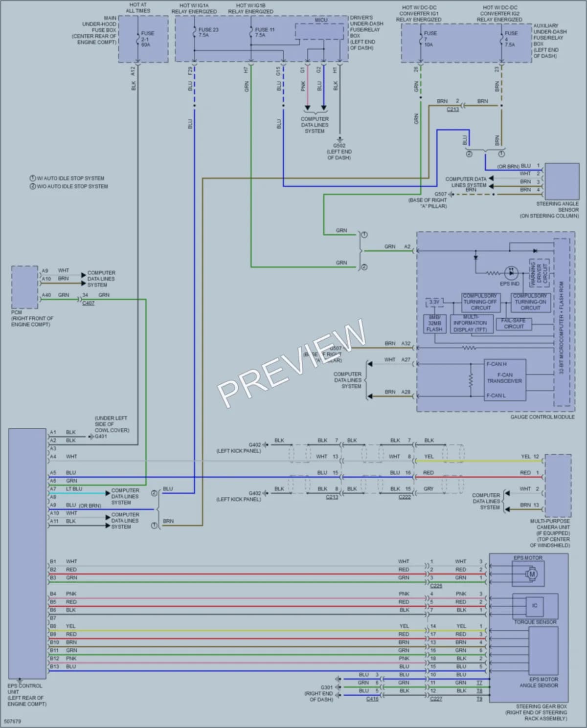 2016 Acura MDX Electronic Power Steering wiring diagram preview