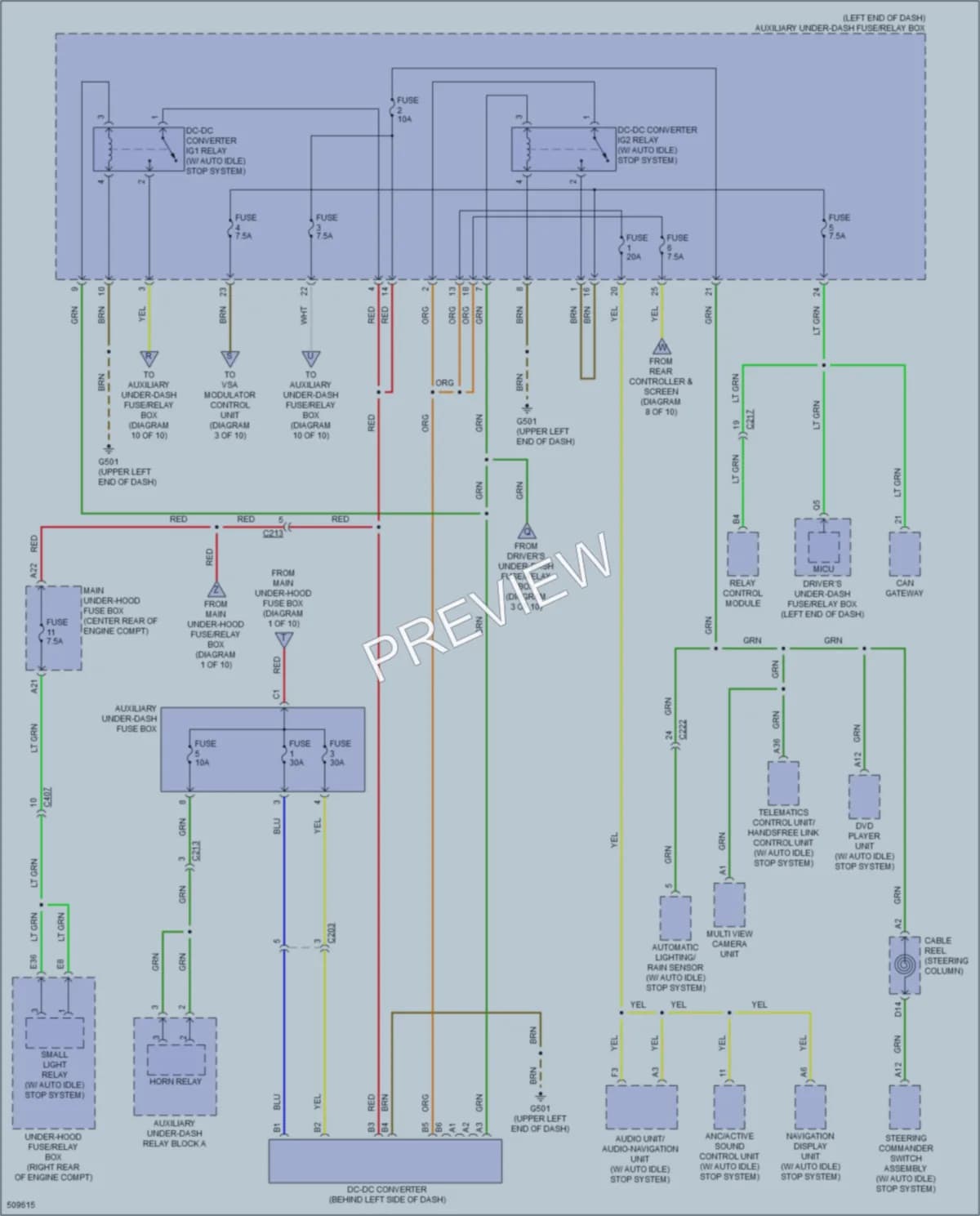 2016 Acura MDX Power Distribution wiring diagram preview