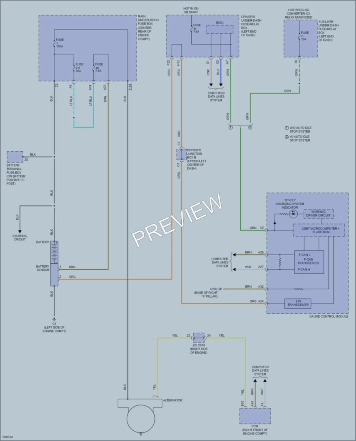 2016 Acura MDX Starting Charging wiring diagram preview