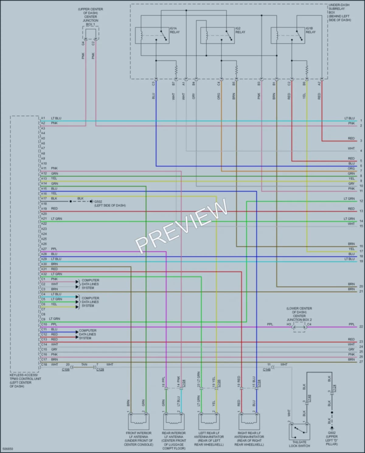 2016 Acura RDX Power Door Locks wiring diagram preview