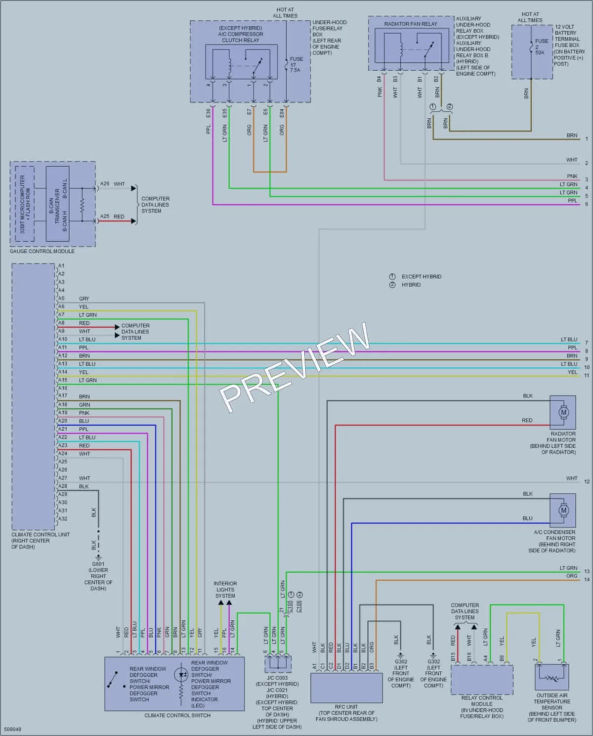 2016 Acura RLX Air Conditioning wiring diagram preview
