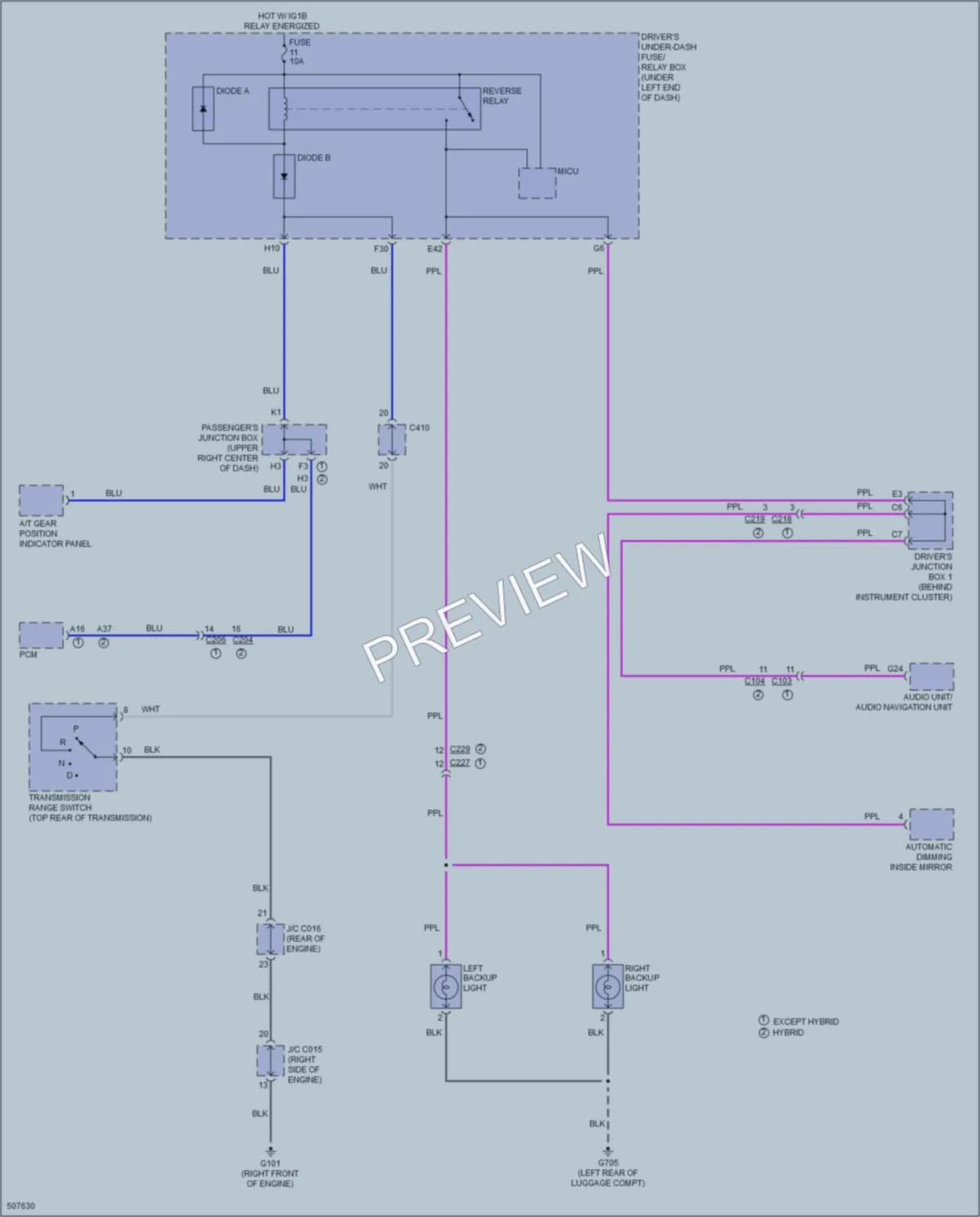 2016 Acura RLXSportHybrid Exterior Lights wiring diagram preview