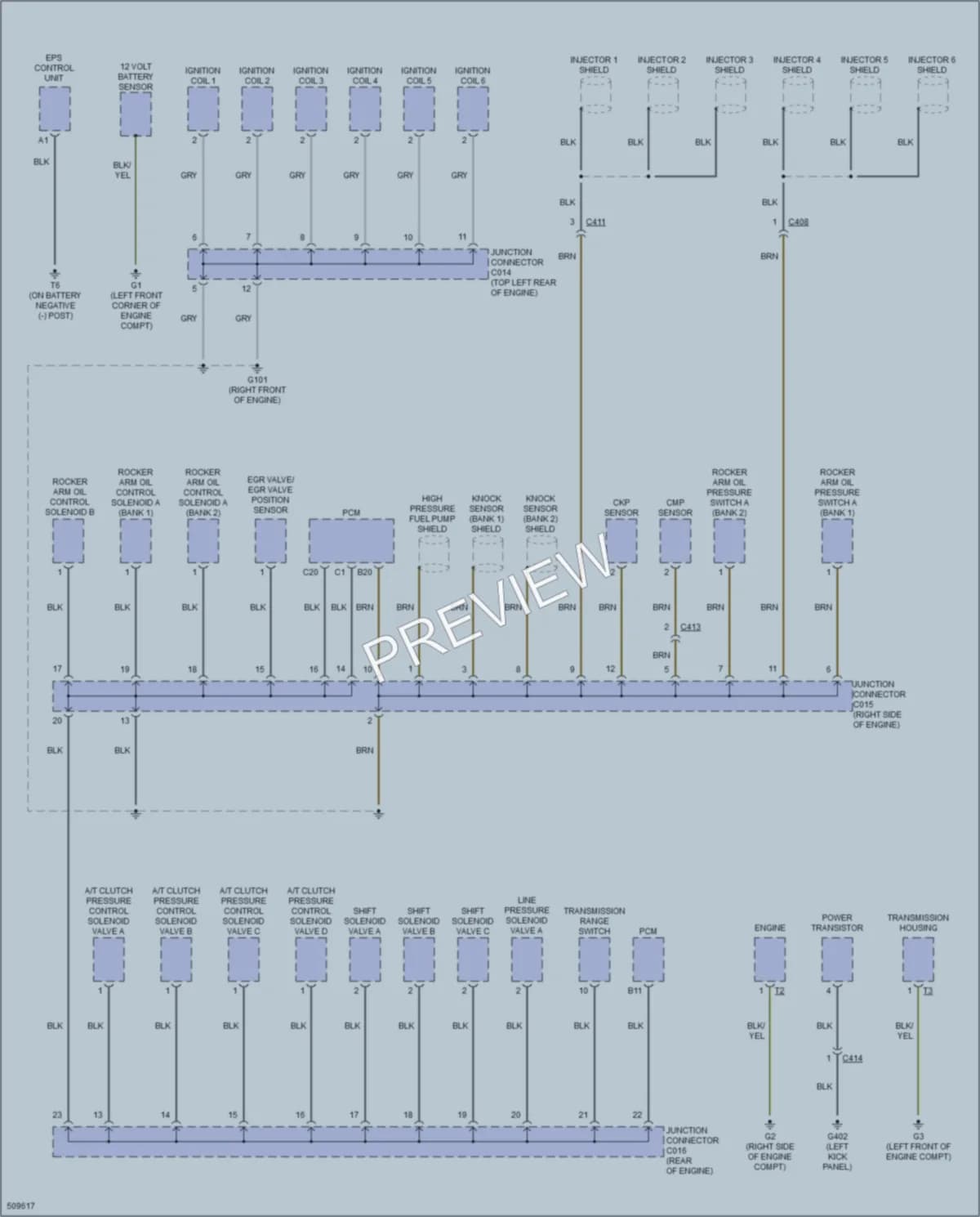 2016 Acura RLXSportHybrid Ground Distribution wiring diagram preview