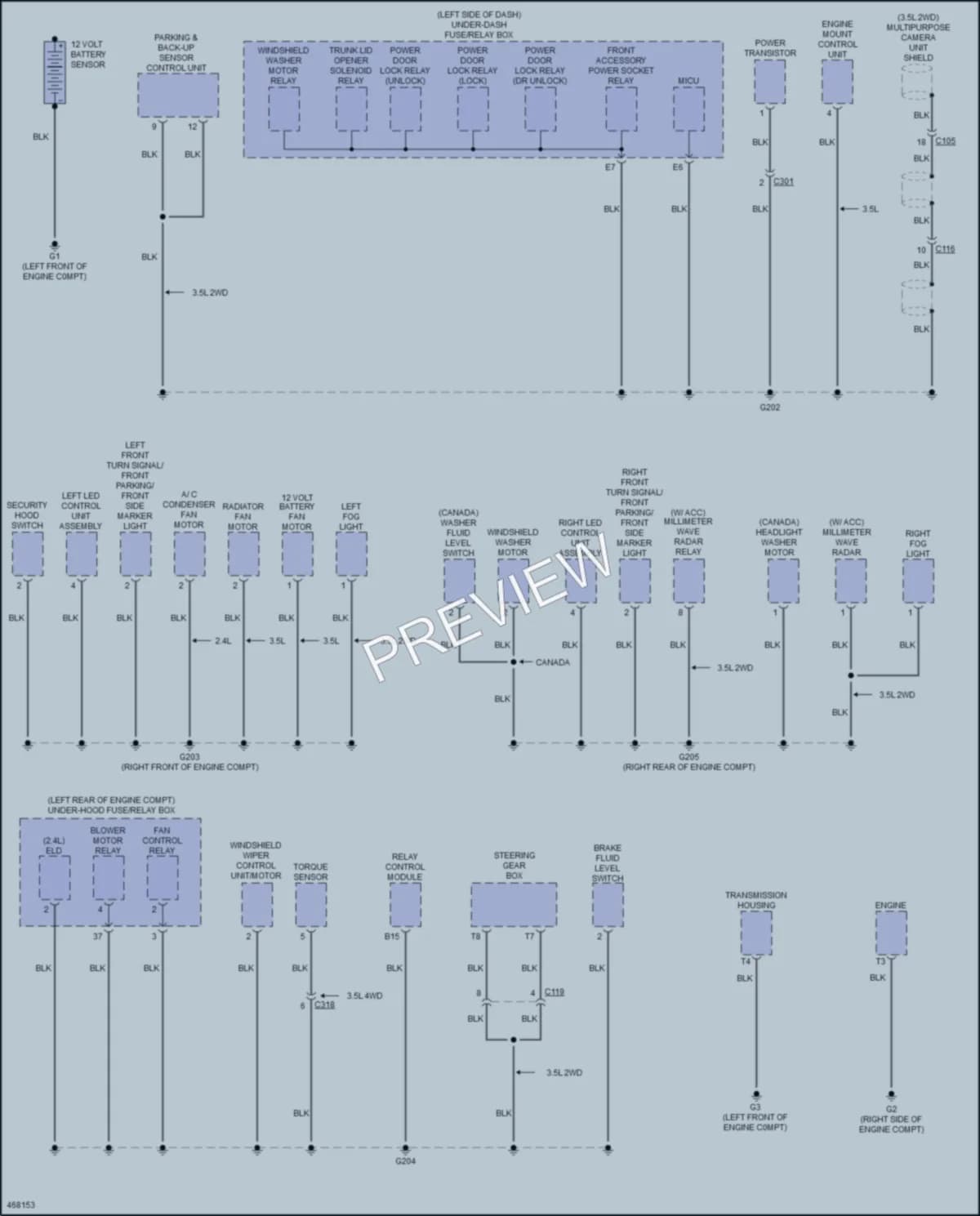 2016 Acura TLX Ground Distribution wiring diagram preview