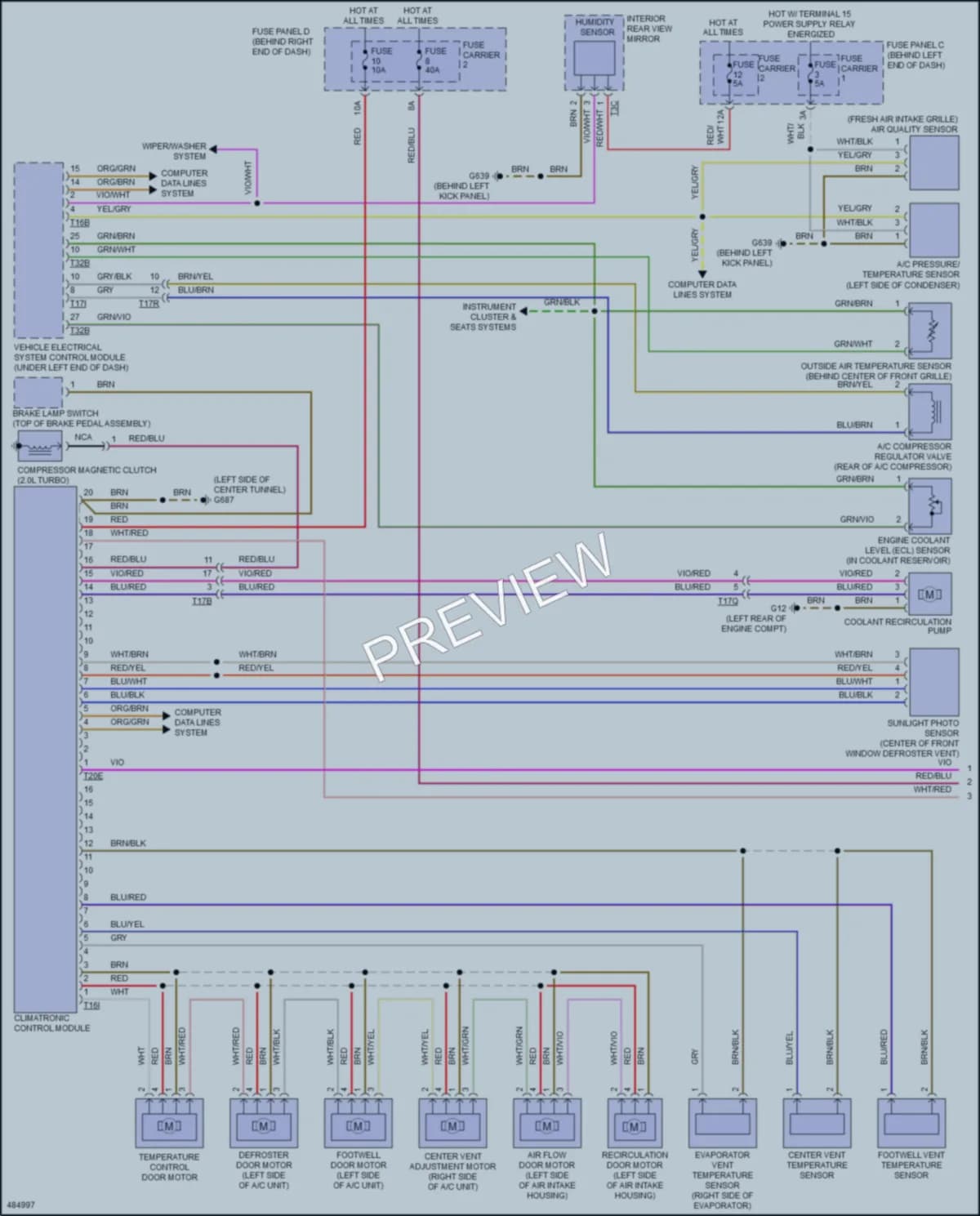 2016 Audi A4 Air Conditioning wiring diagram preview