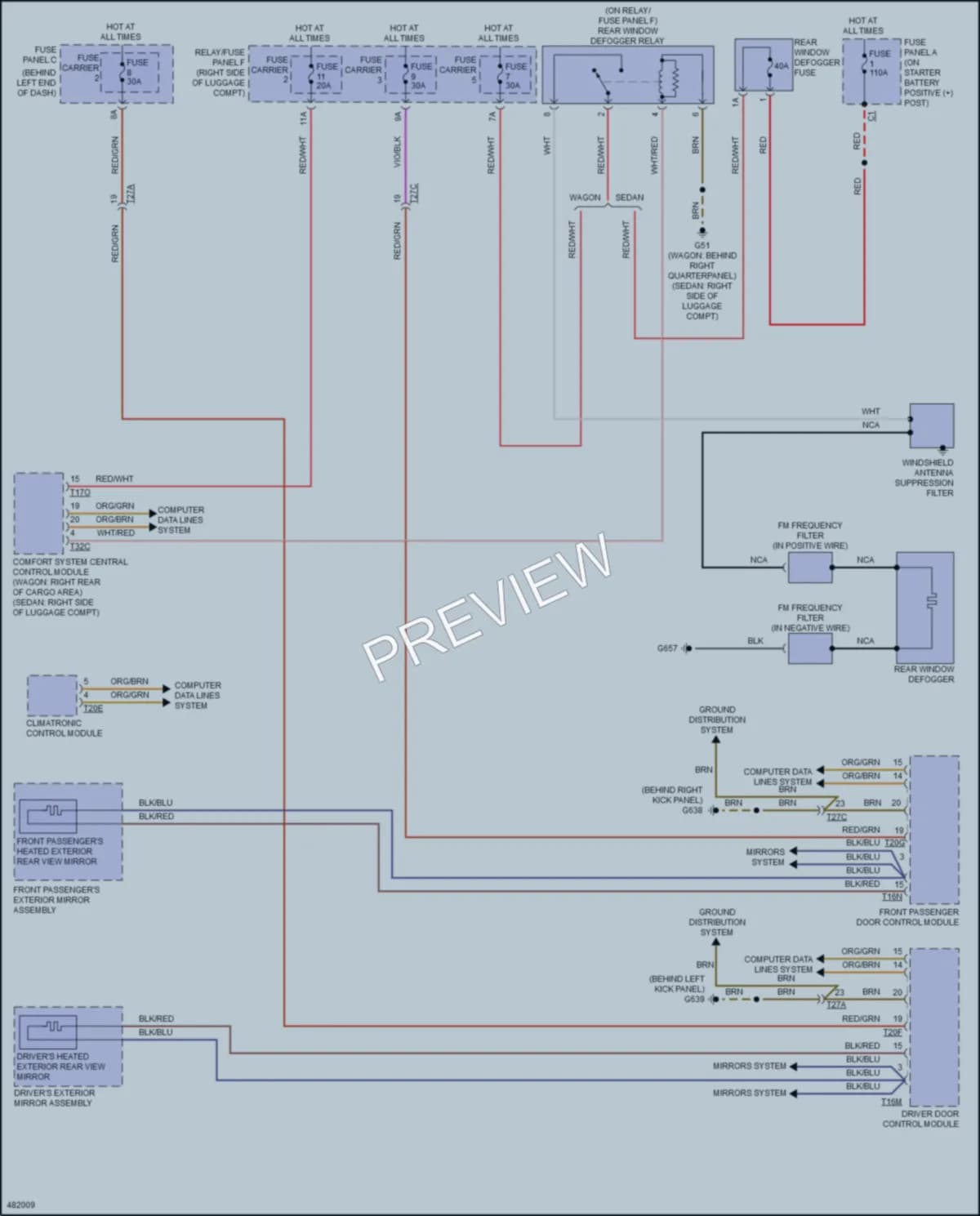 2016 Audi A4allroad Defoggers wiring diagram preview