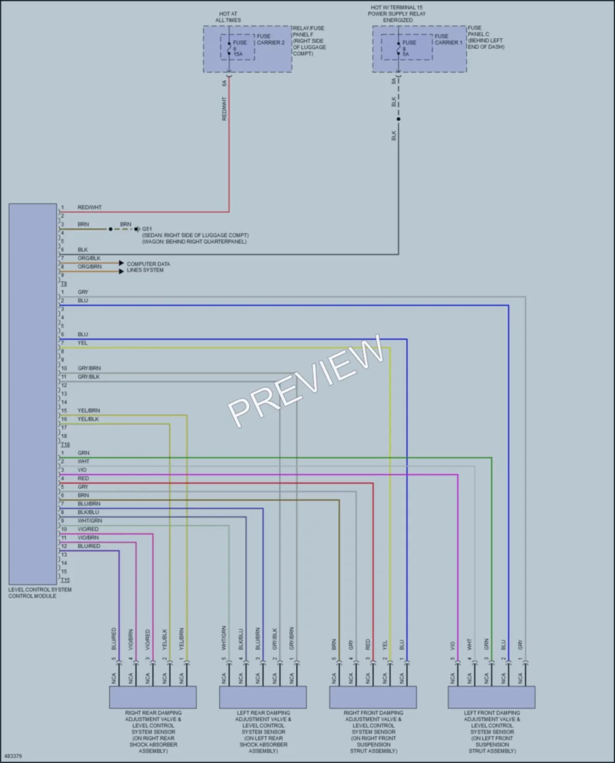 2016 Audi A4allroad Electronic Suspension wiring diagram preview