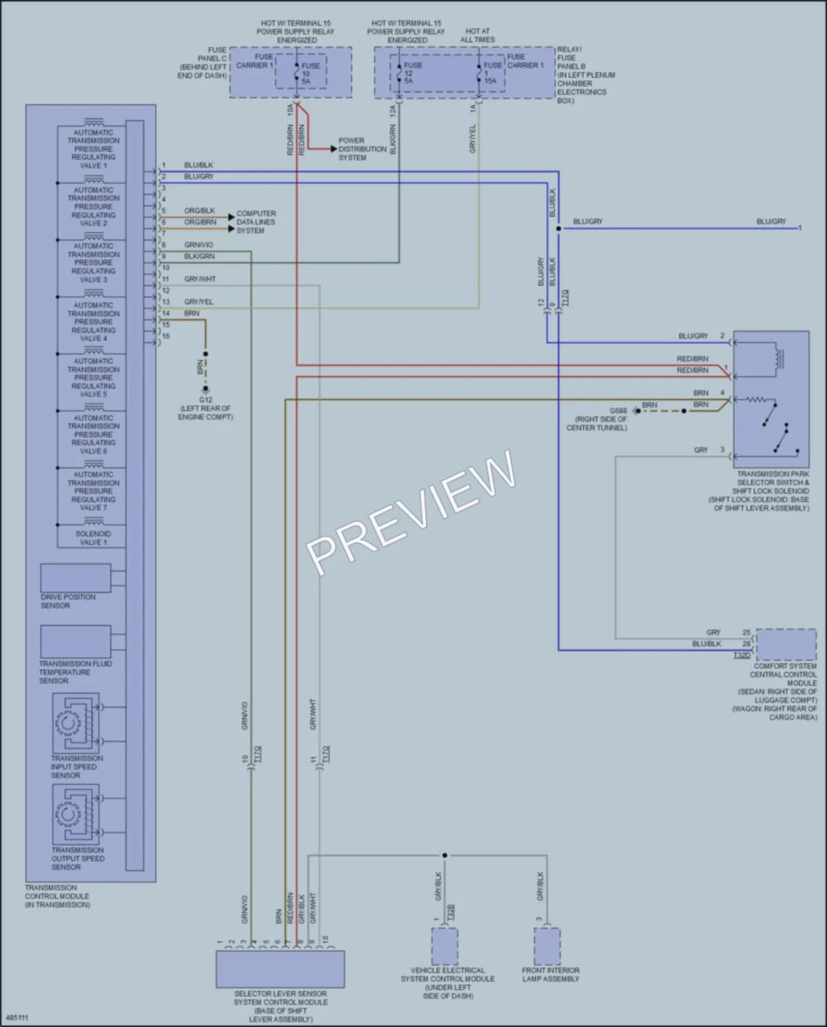 2016 Audi A4allroad Transmission wiring diagram preview