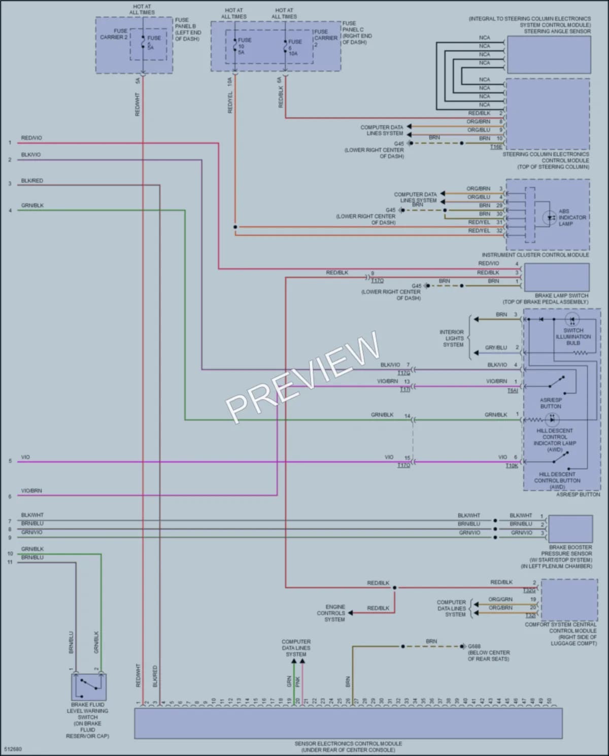 2016 Audi A6 Anti Lock Brakes wiring diagram preview