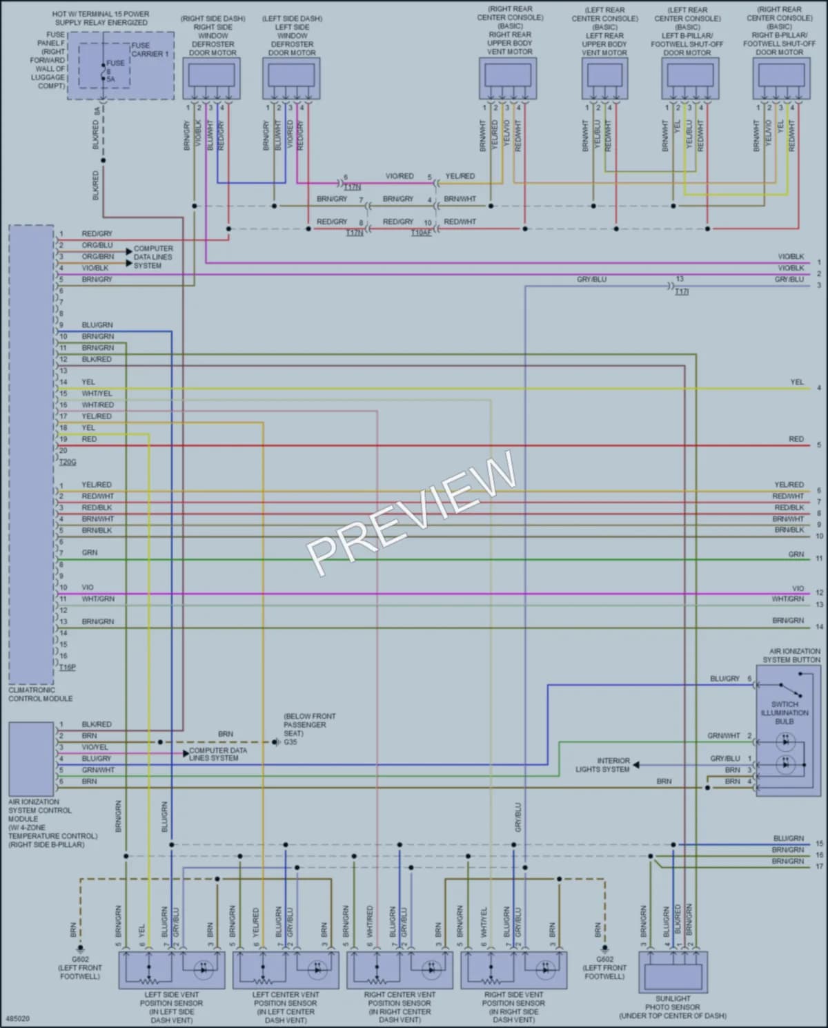 2016 Audi A8L Air Conditioning wiring diagram preview