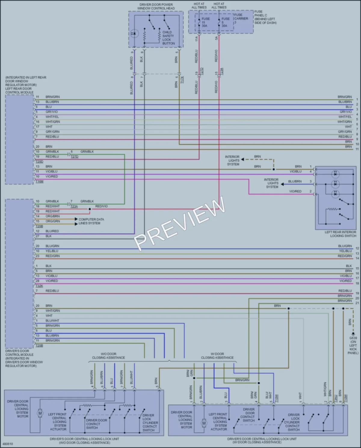 2016 Audi A8L Anti Theft wiring diagram preview