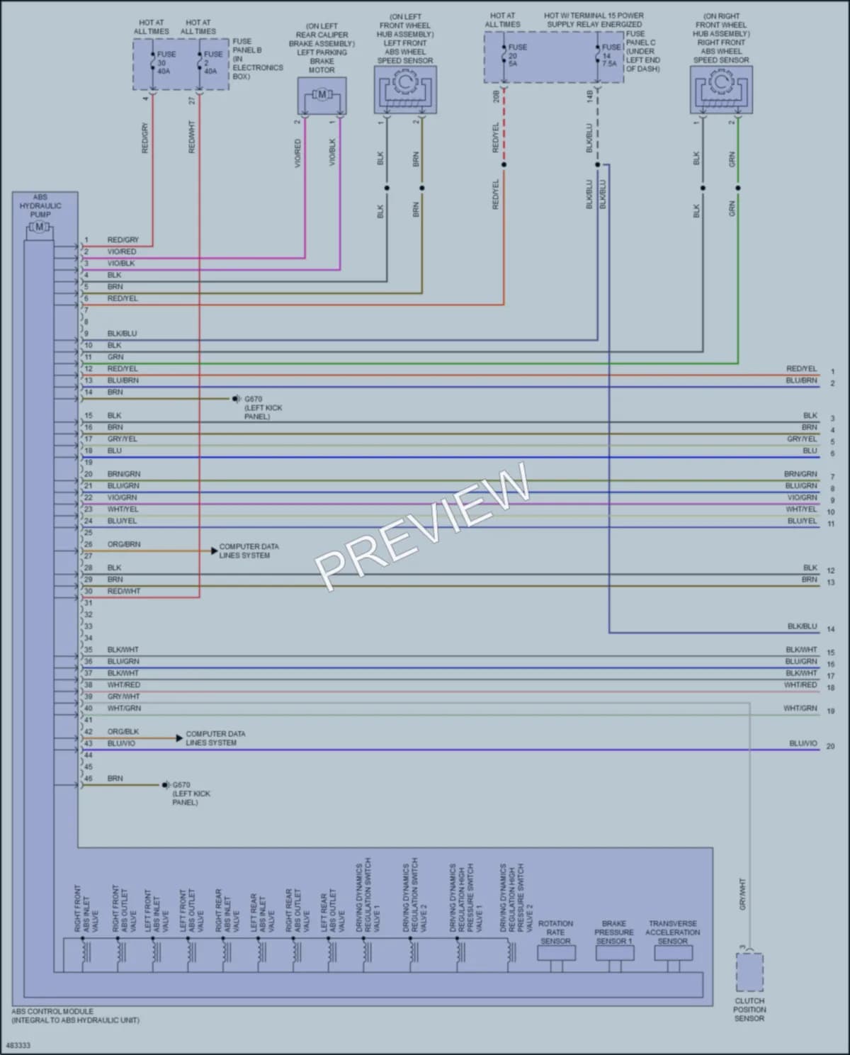 2016 Audi Q3 Anti Lock Brakes wiring diagram preview
