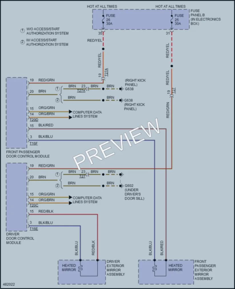 2016 Audi Q3 Defoggers wiring diagram preview