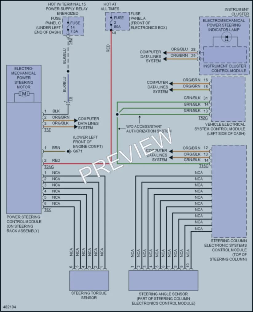 2016 Audi Q3 Electronic Power Steering wiring diagram preview