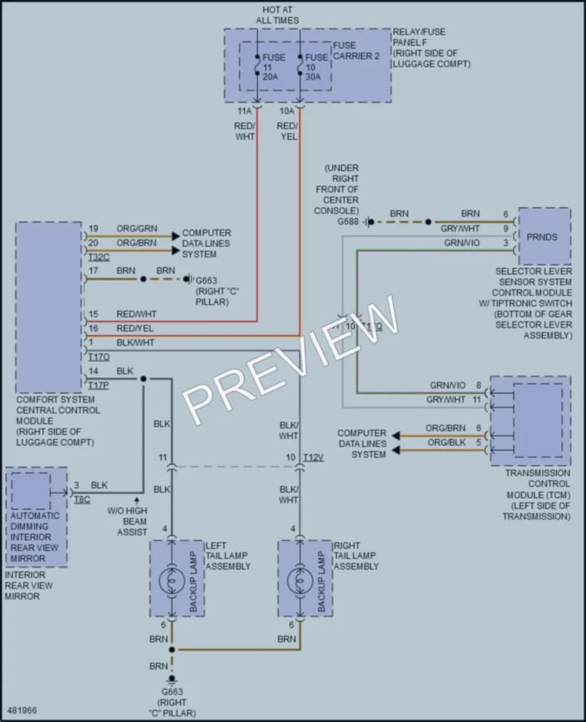2016 Audi Q5 Exterior Lights wiring diagram preview