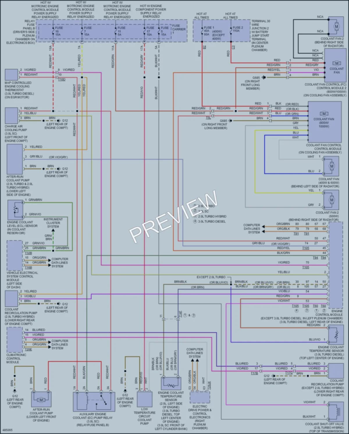 2016 Audi Q5hybrid Cooling Fan wiring diagram preview