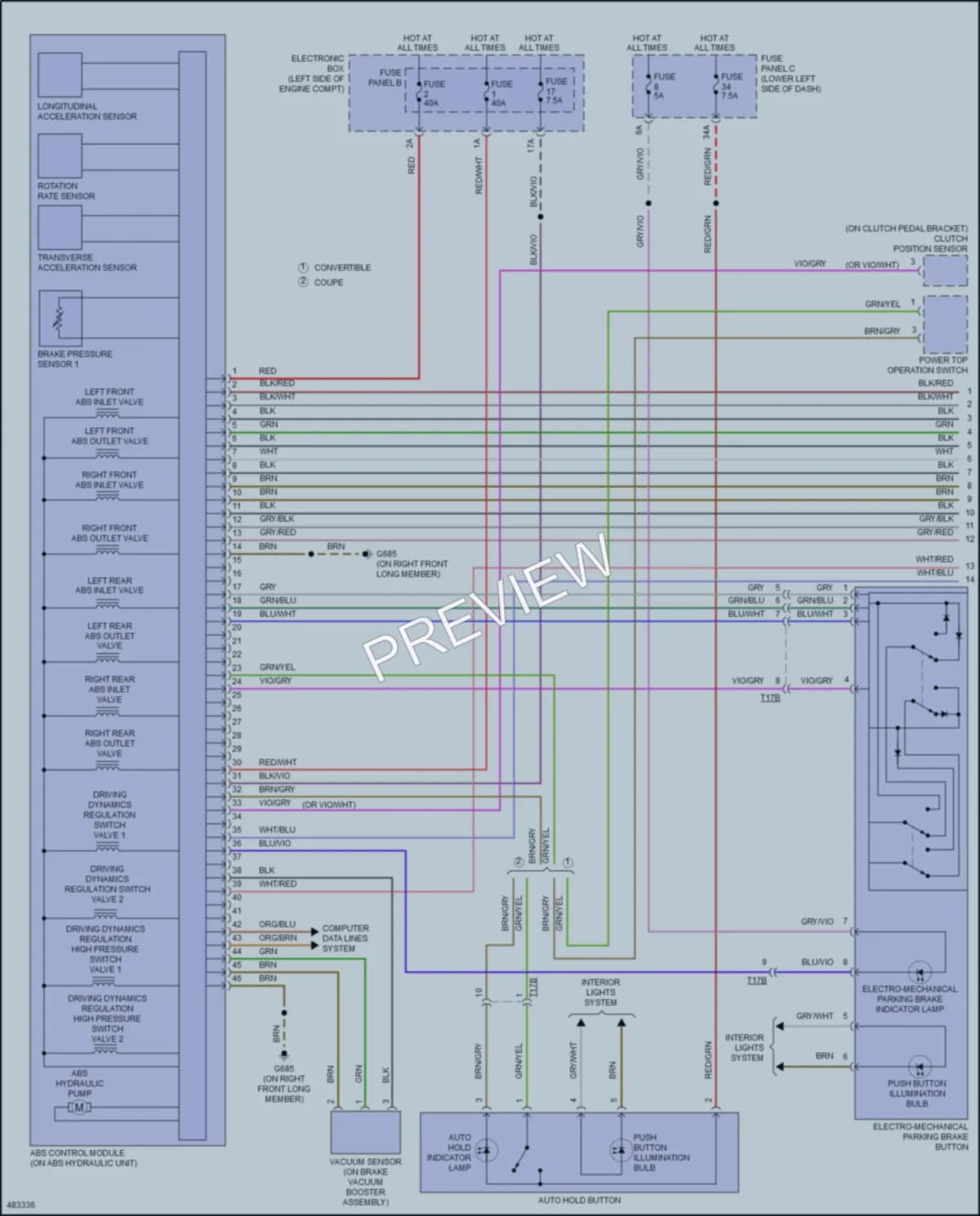 2016 Audi S3 Anti Lock Brakes wiring diagram preview