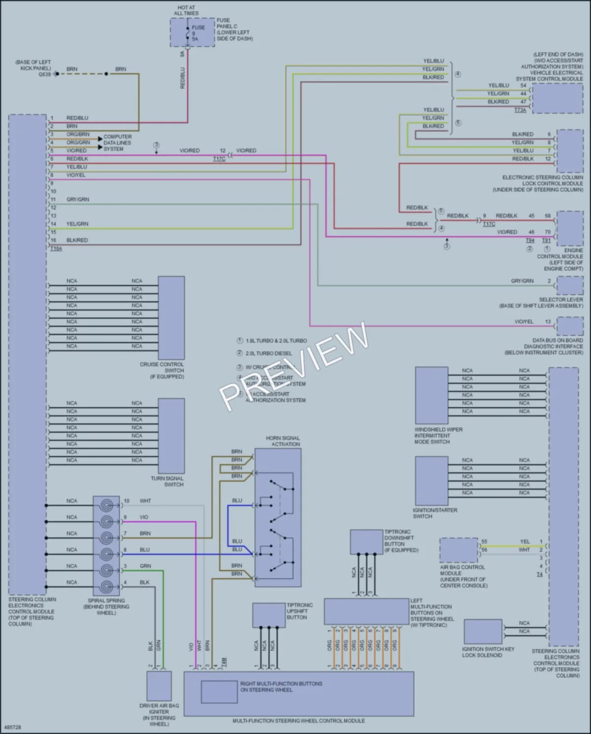 2016 Audi S3 Body Control Modules wiring diagram preview