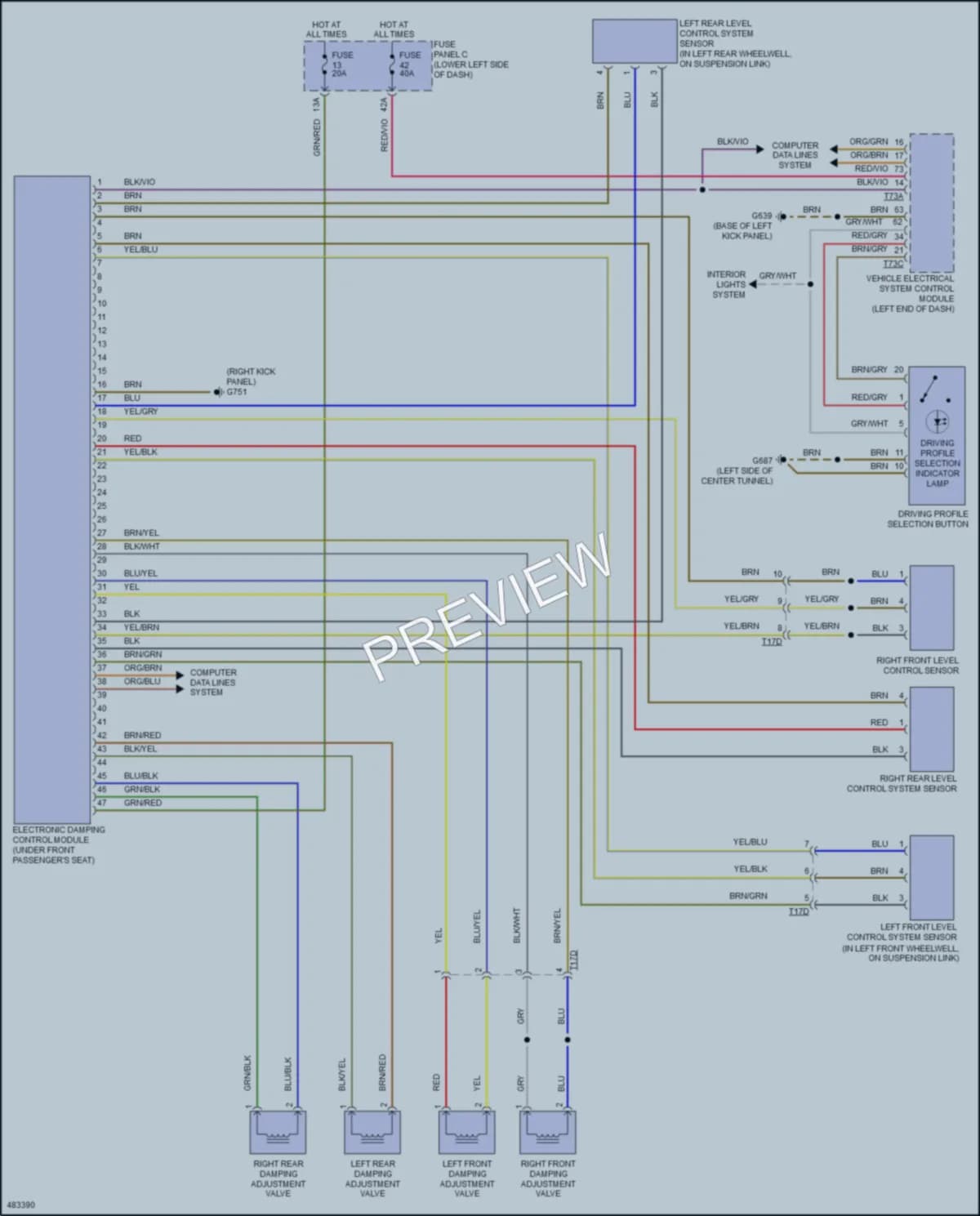 2016 Audi S3 Electronic Suspension wiring diagram preview