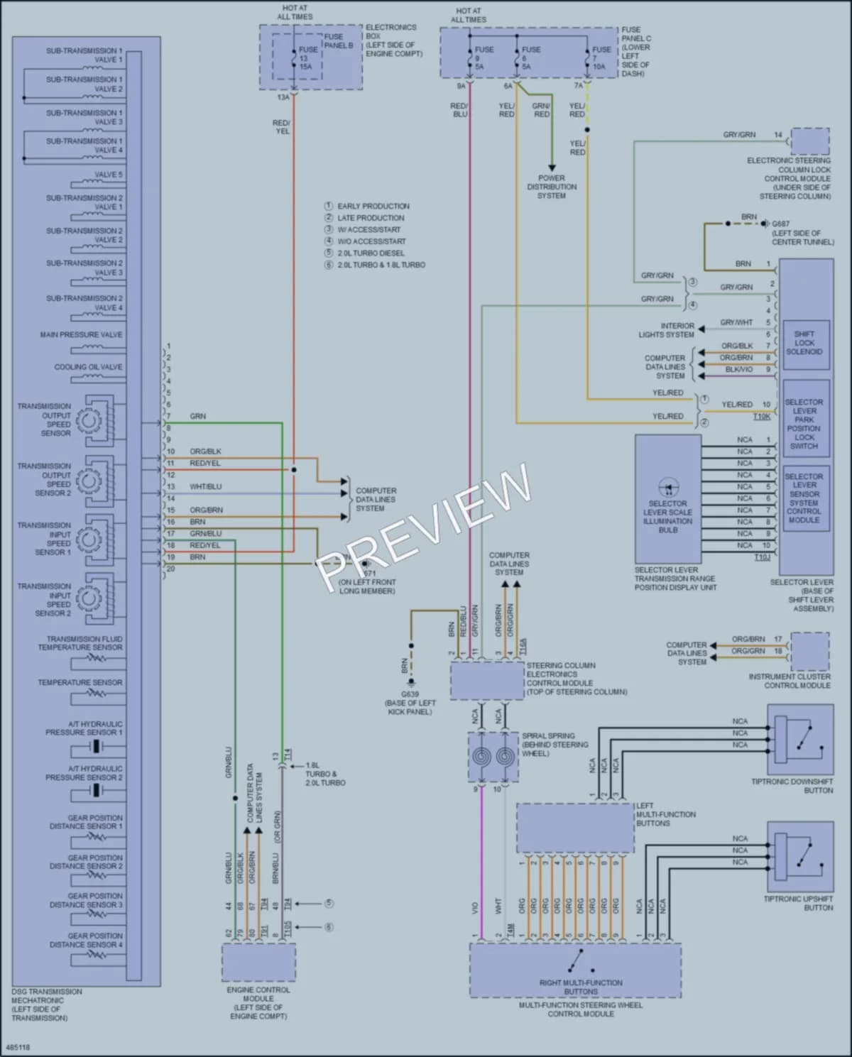 2016 Audi S3 Transmission wiring diagram preview
