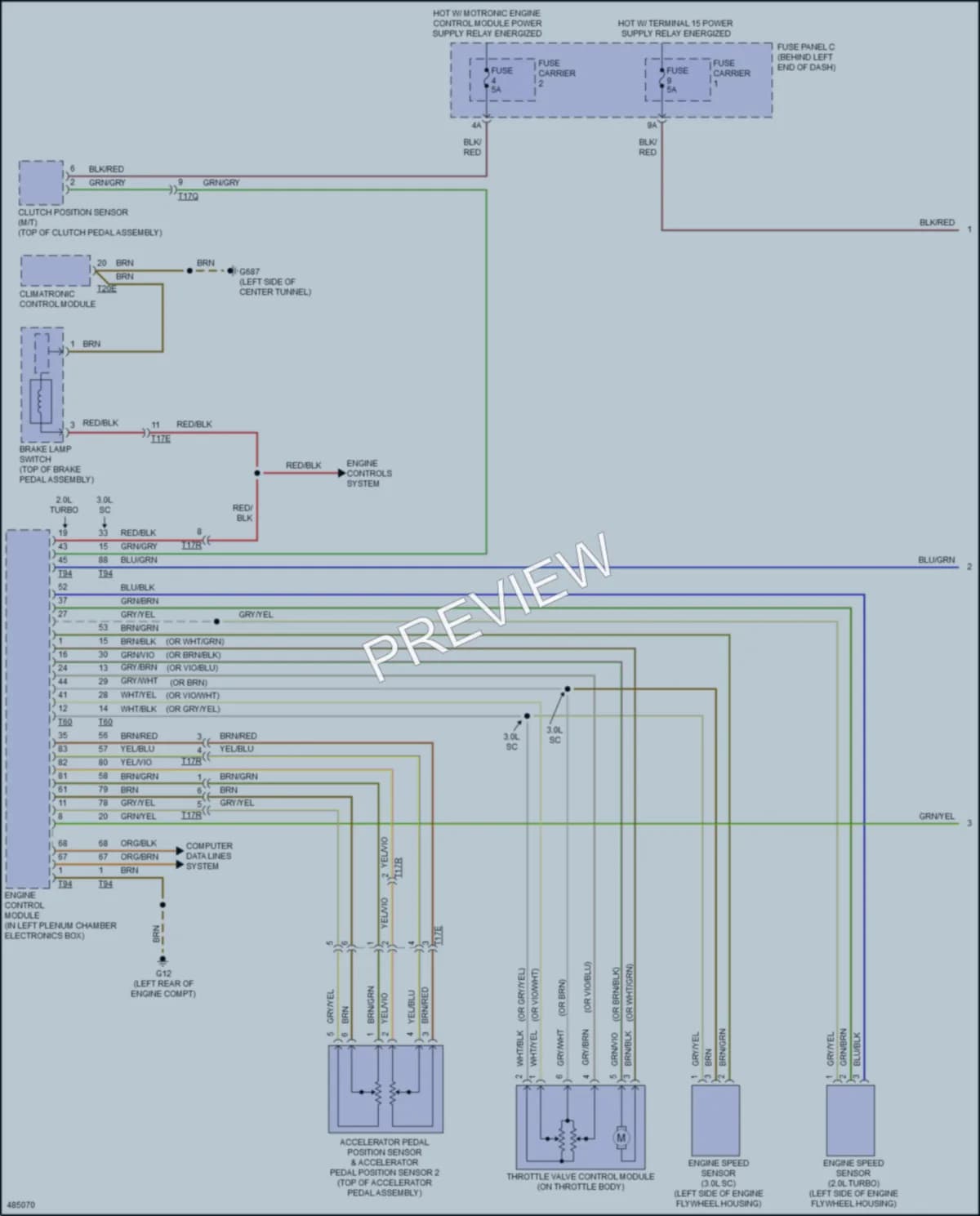 2016 Audi S4 Cruise Control wiring diagram preview