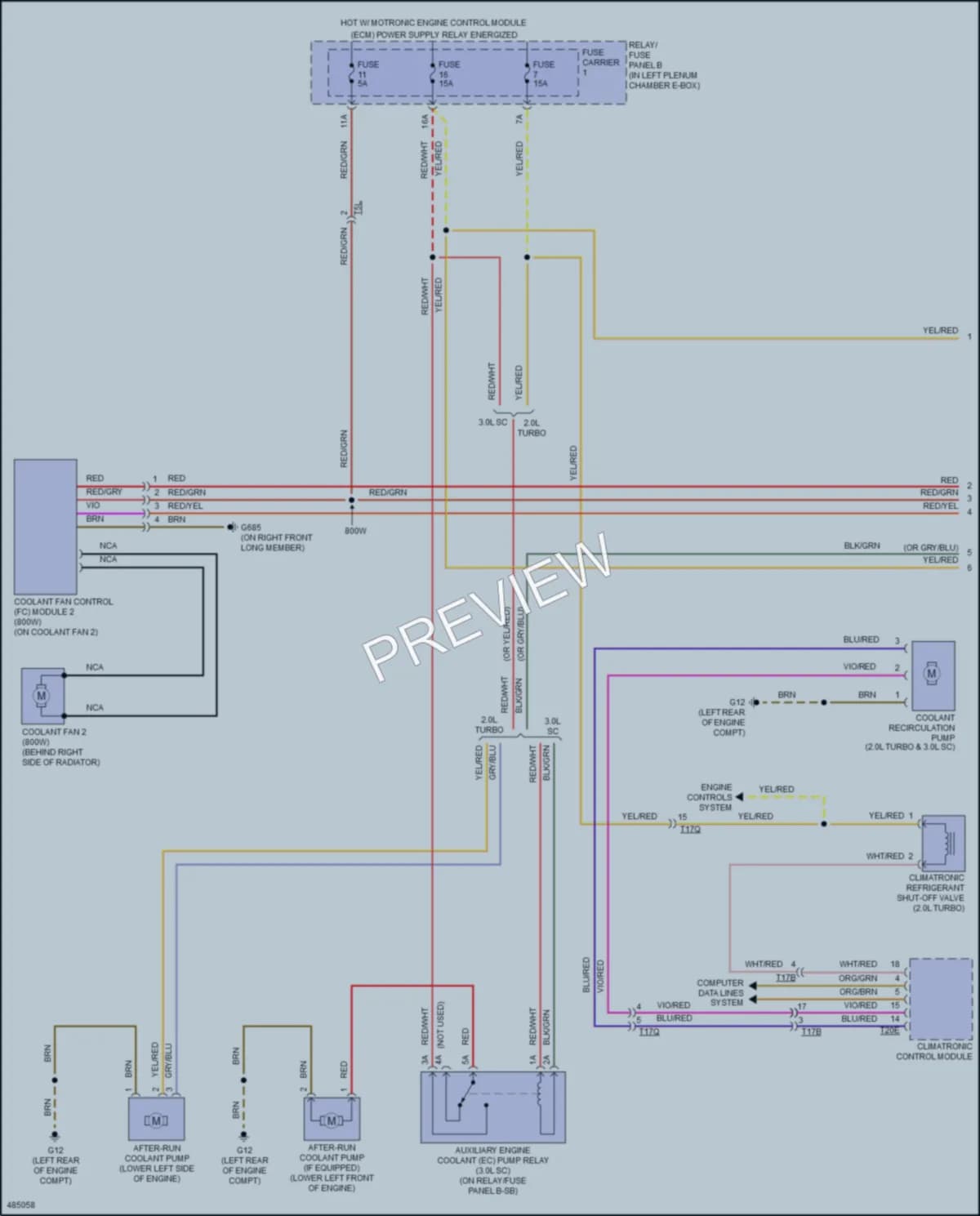 2016 Audi S5 Cooling Fan wiring diagram preview