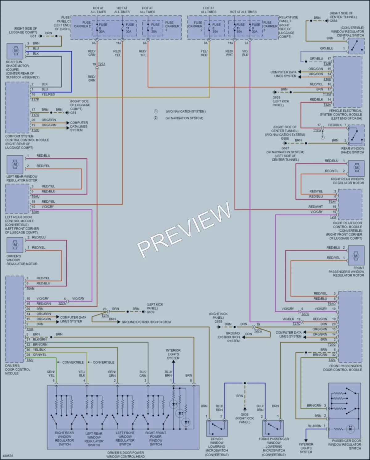 2016 Audi S5 Power Windows wiring diagram preview