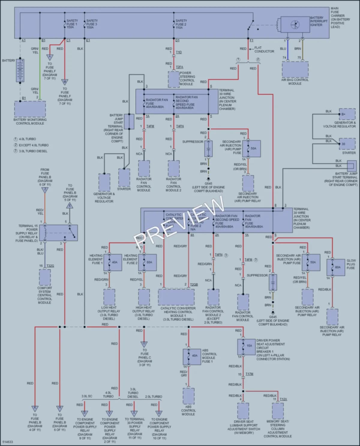 2016 Audi S6 Power Distribution wiring diagram preview