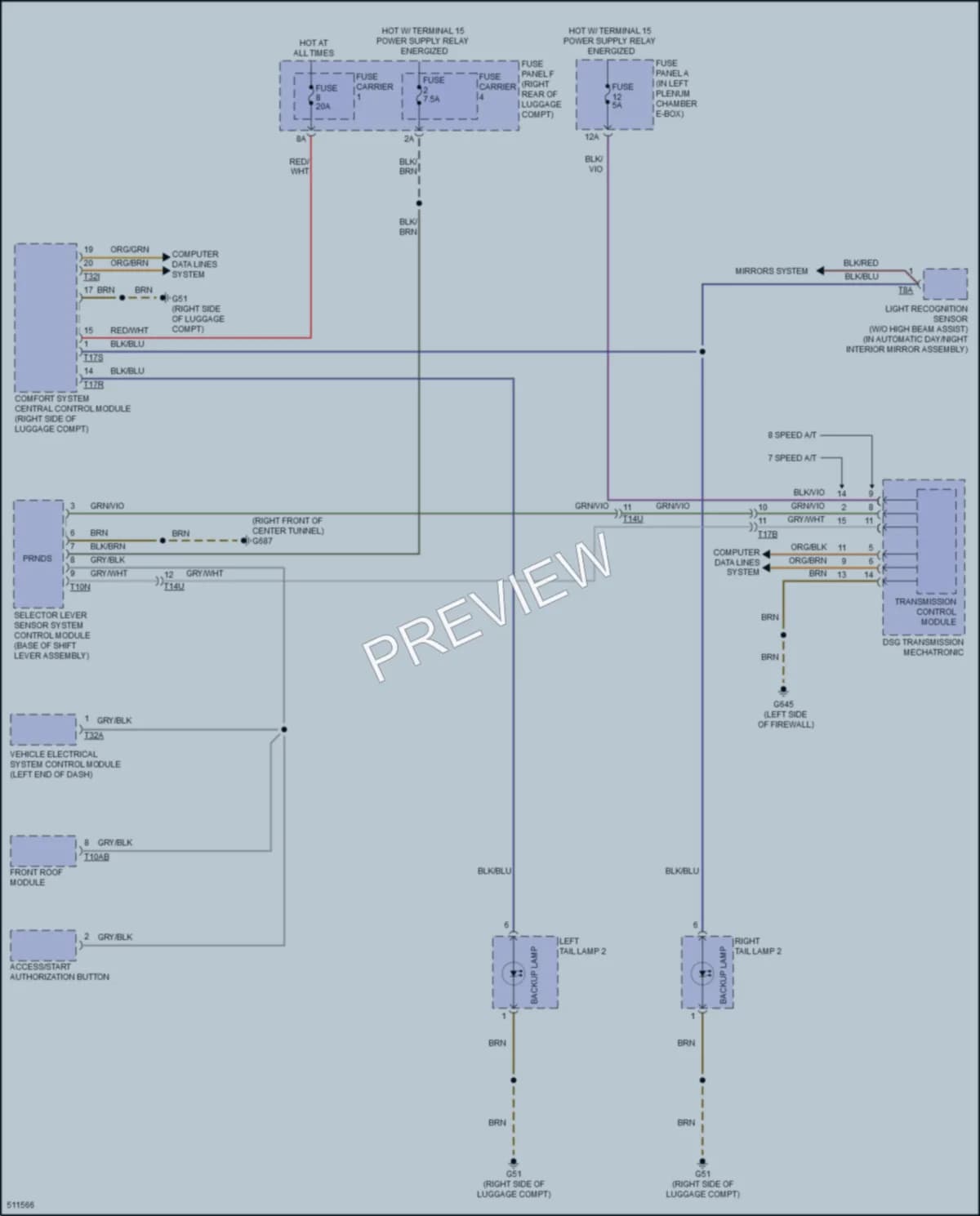 2016 Audi S7 Exterior Lights wiring diagram preview