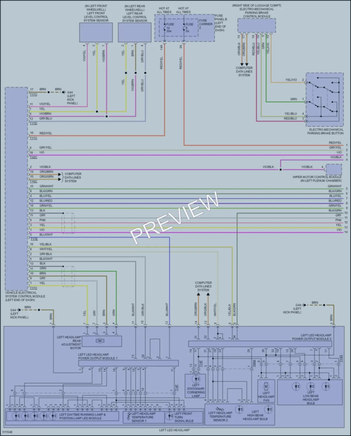 2016 Audi S7 Headlights wiring diagram preview