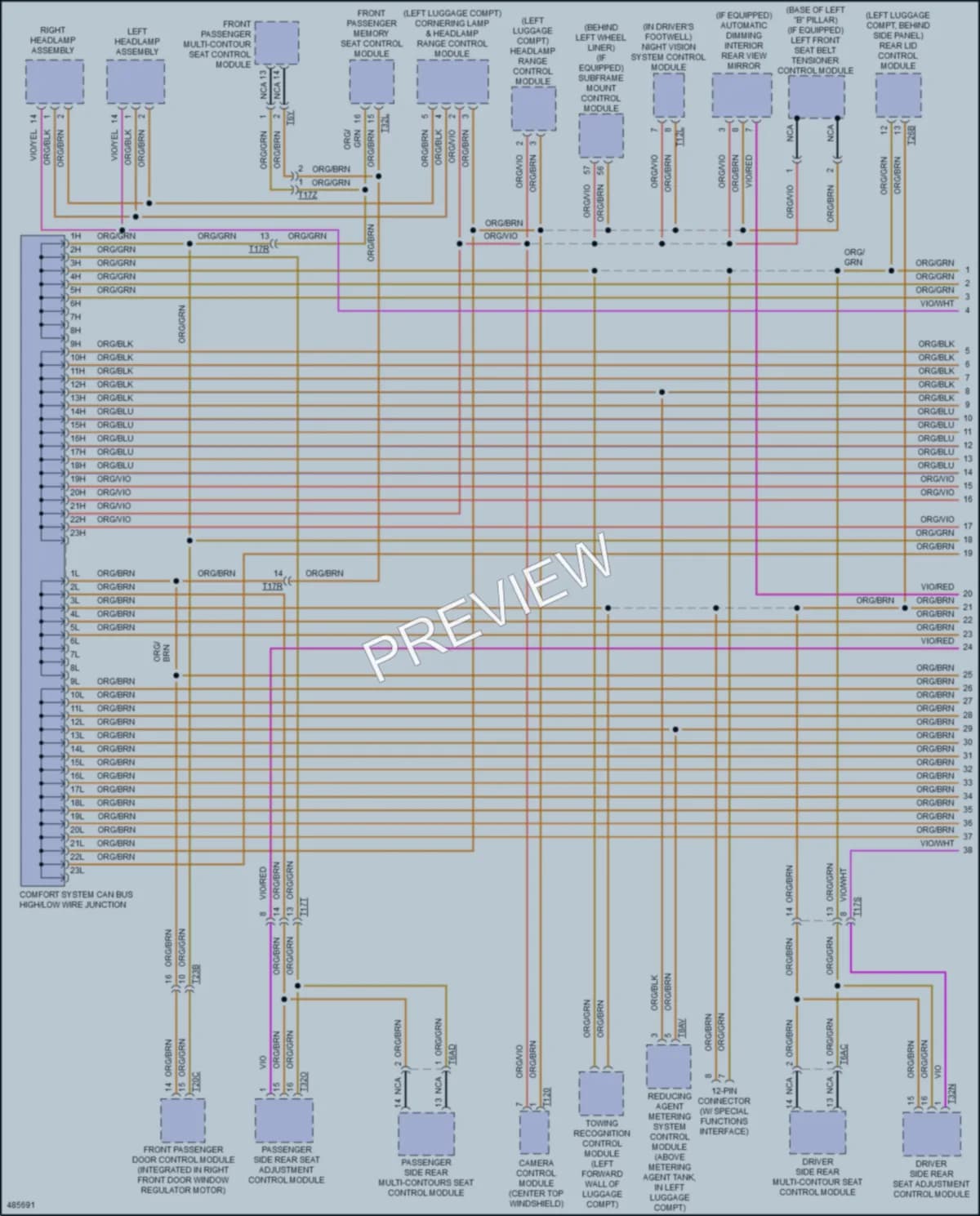 2016 Audi S8 Computer Data Lines wiring diagram preview