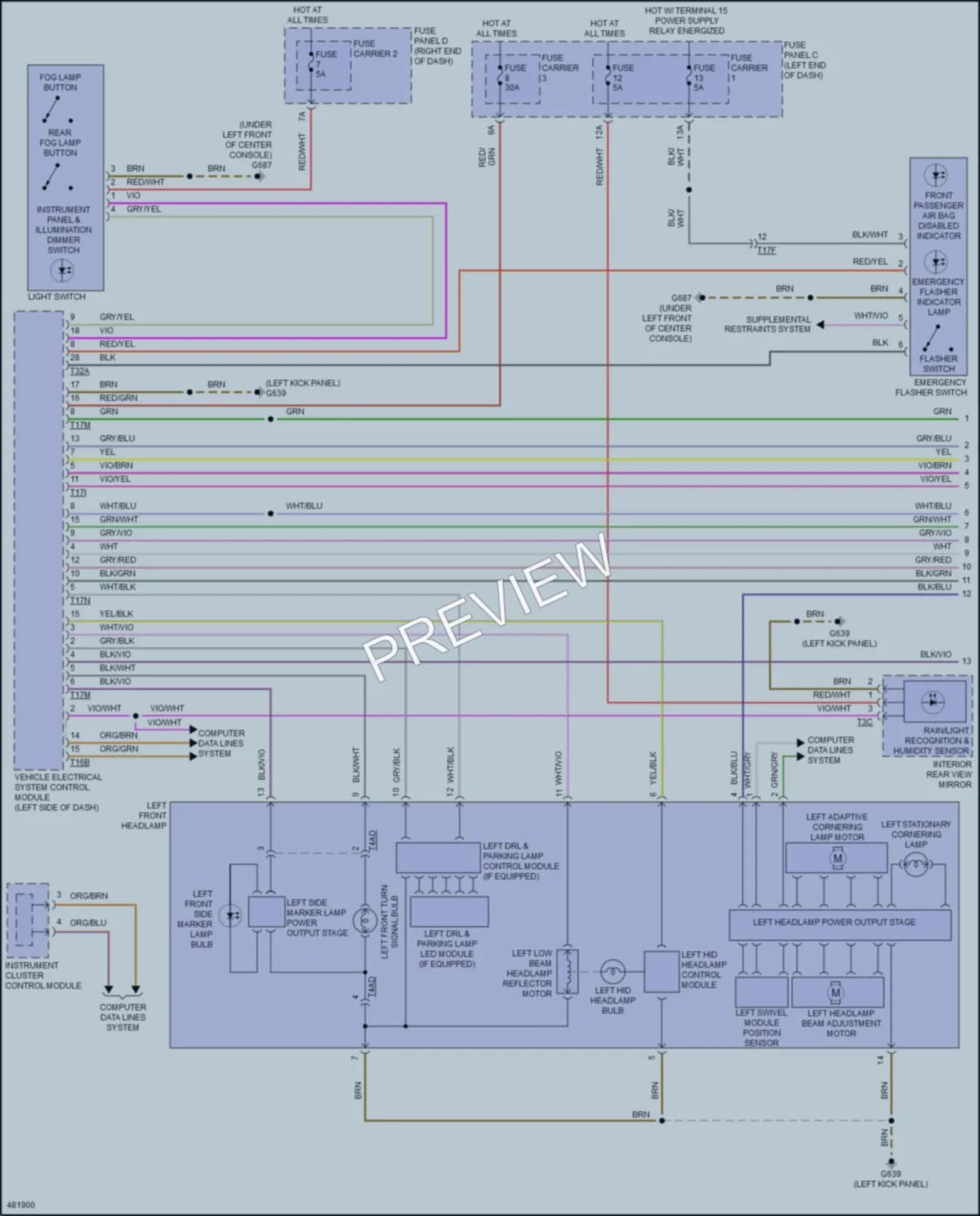 2016 Audi SQ5 Headlights wiring diagram preview