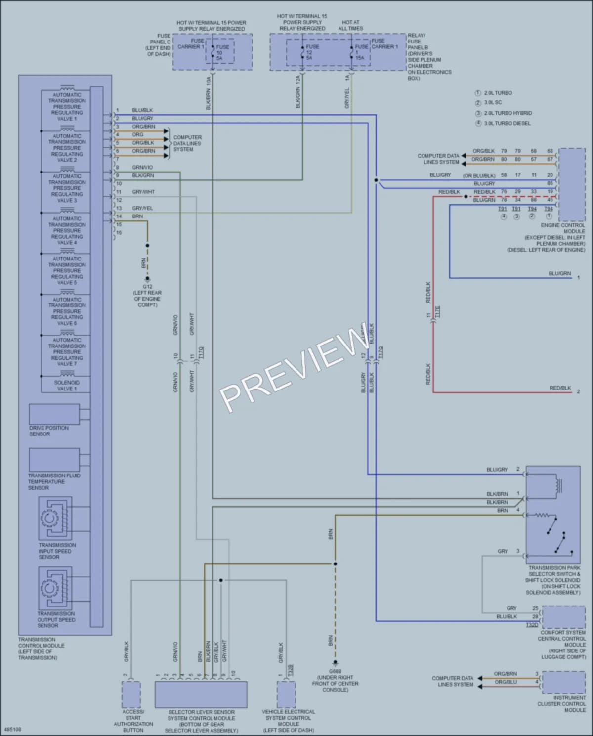 2016 Audi SQ5 Transmission wiring diagram preview