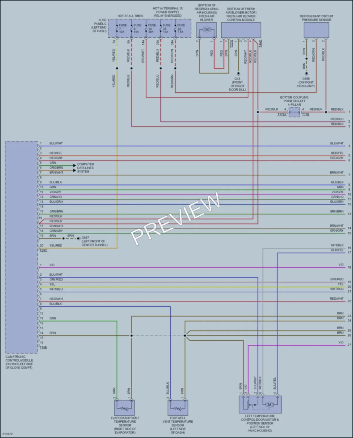 2016 Audi TT Air Conditioning wiring diagram preview