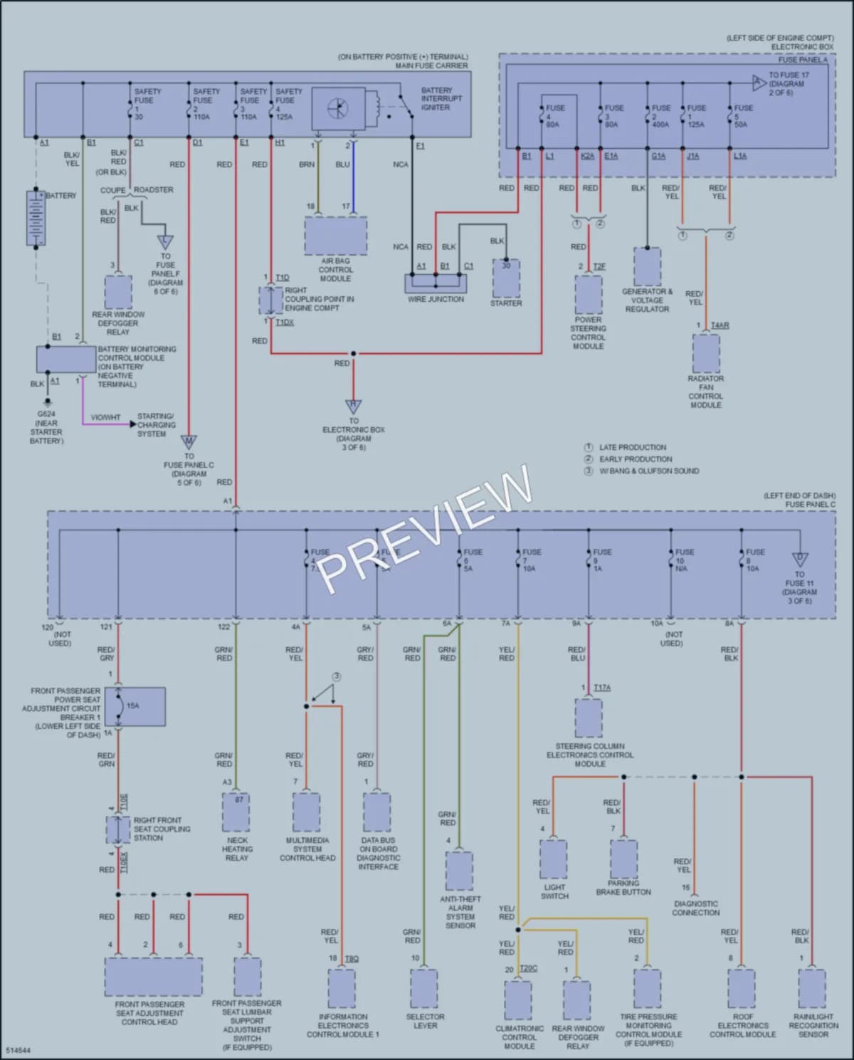 2016 Audi TT Power Distribution wiring diagram preview