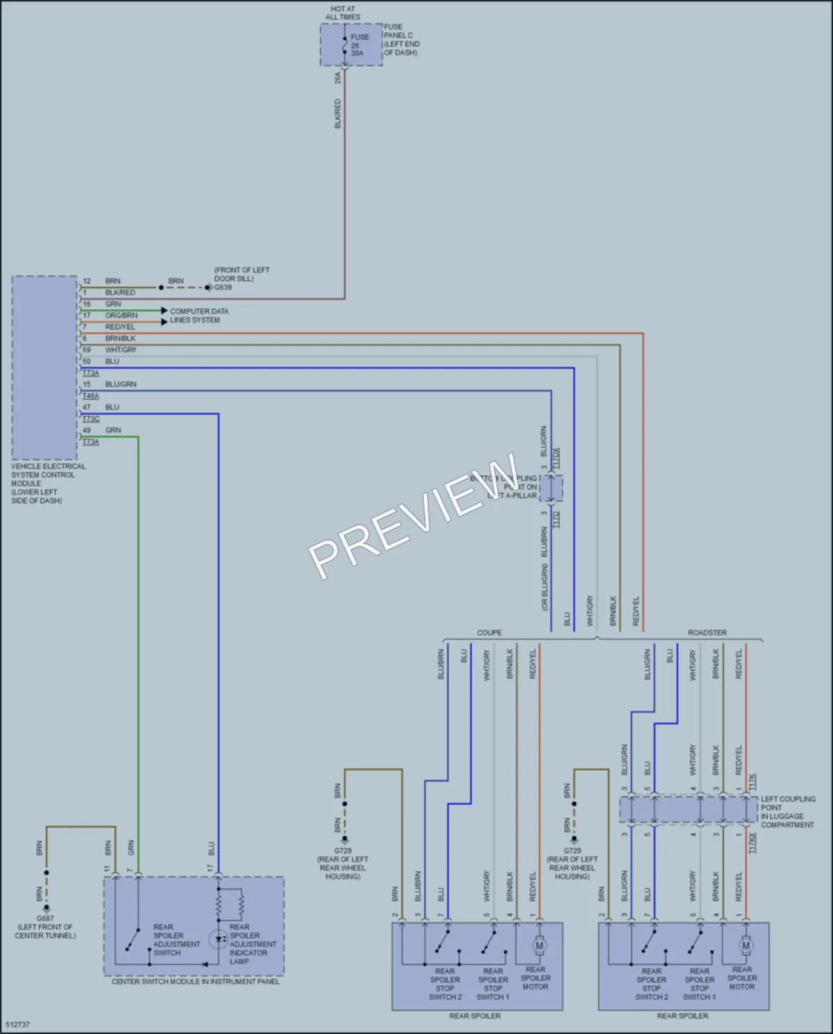 2016 Audi TTS Active Bodyworks wiring diagram preview