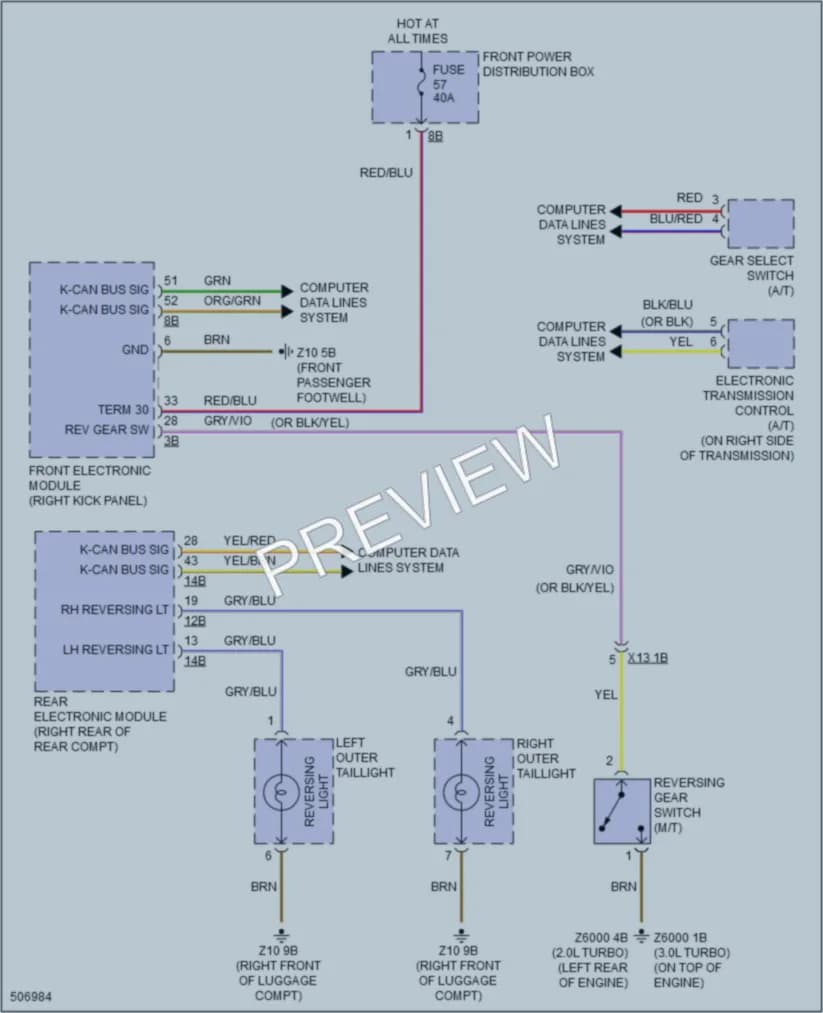 2016 BMW 228i Exterior Lights wiring diagram preview