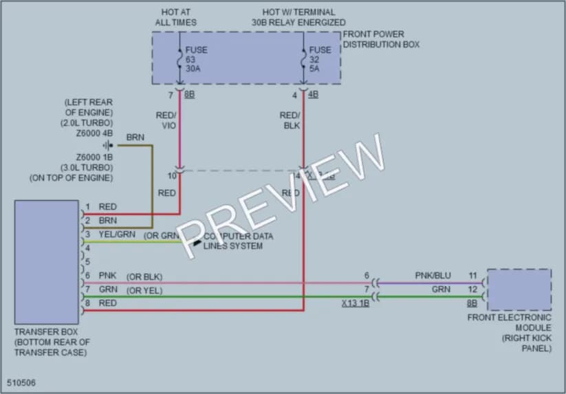 2016 BMW 228i Transmission wiring diagram preview